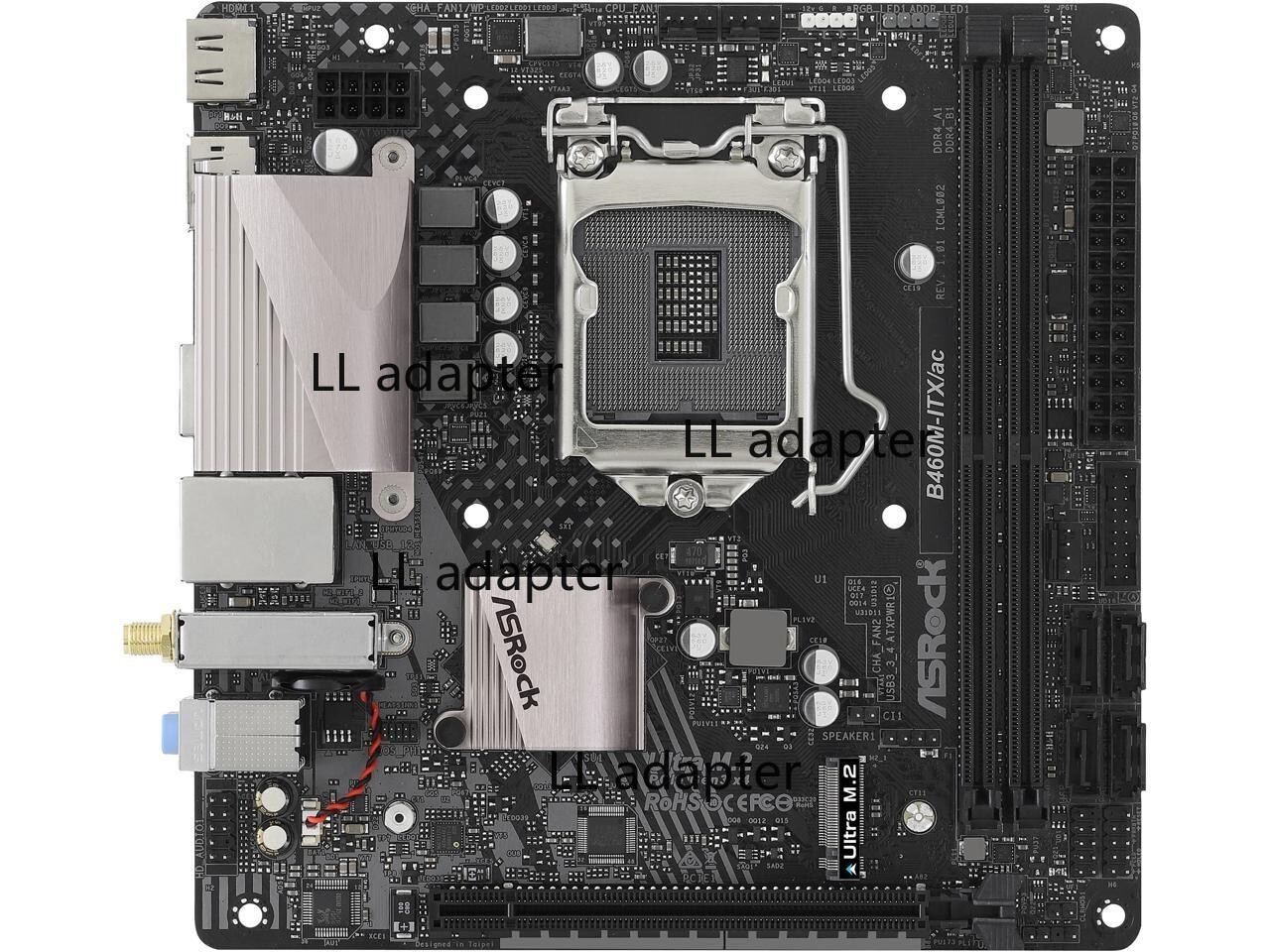 ASRock B460M-ITX/AC LGA 1200 Intel B460 SATA 6Gb/s Mini ITX Intel Motherboard