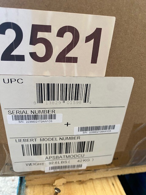 Liebert APSBATMODCU APS Battery Module for UPS12460 F2 FR