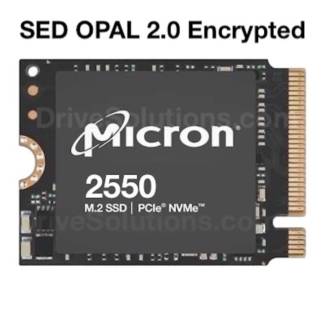 Micron 2550 - 256GB M.2 2230 PCIe Gen4 SSD MTFDKBK256TGE SED OPAL Encryption