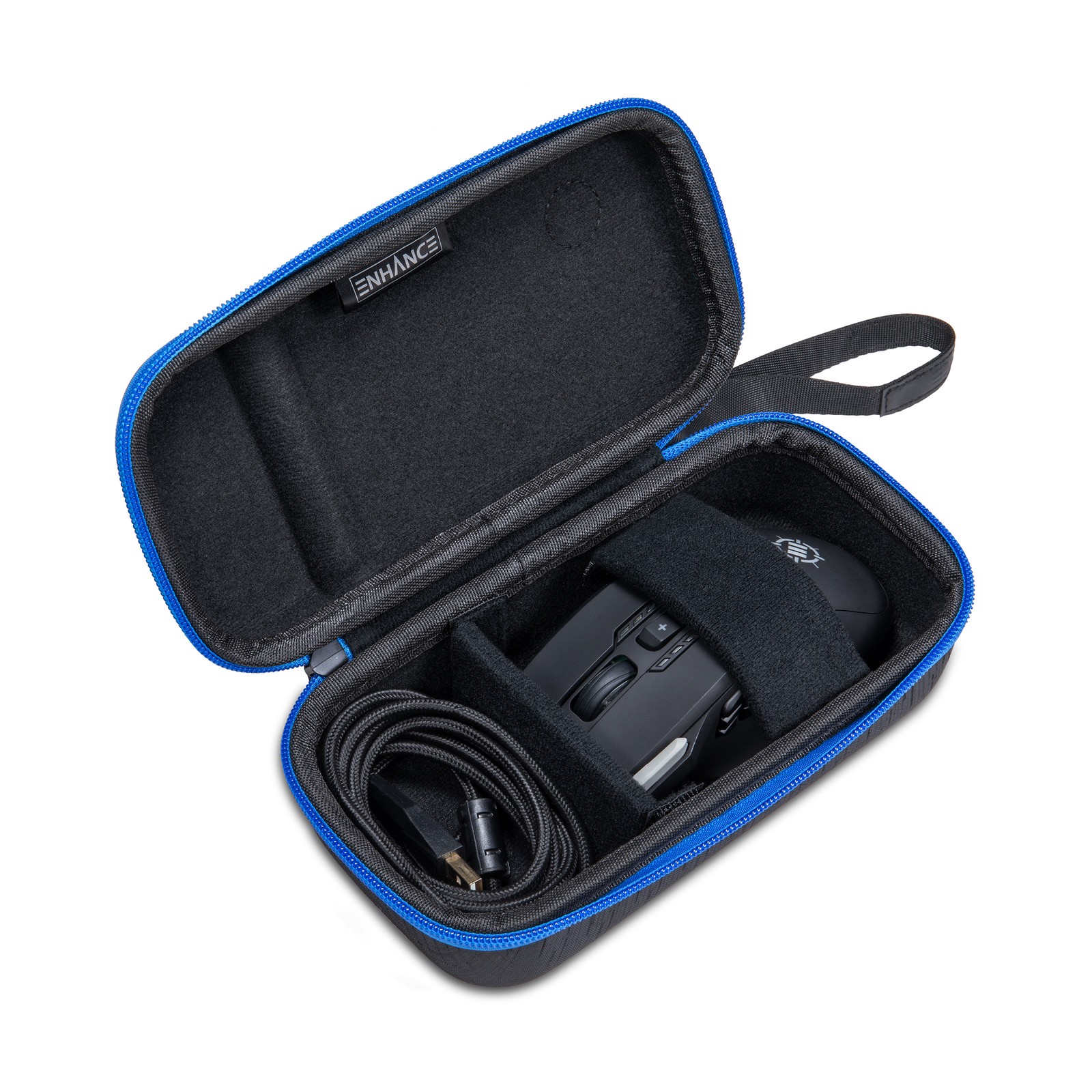 ENHANCE Hard Shell Mouse Case - EVA Travel Case for Gaming Mouse with Dividers