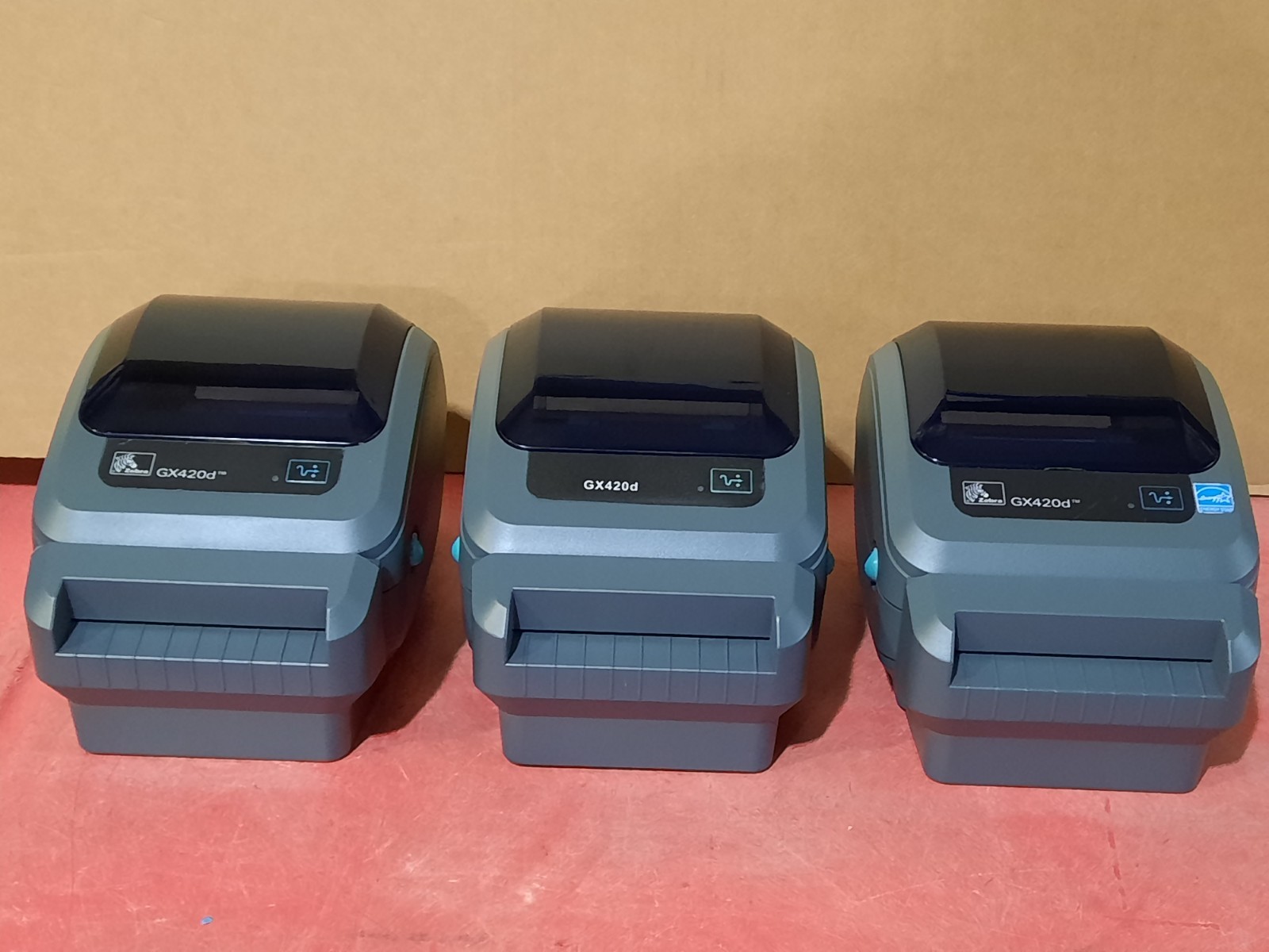 Lot of 3 Zebra GX420d Label Printer  GX42-202512-000-No Power Supply-Refurbished