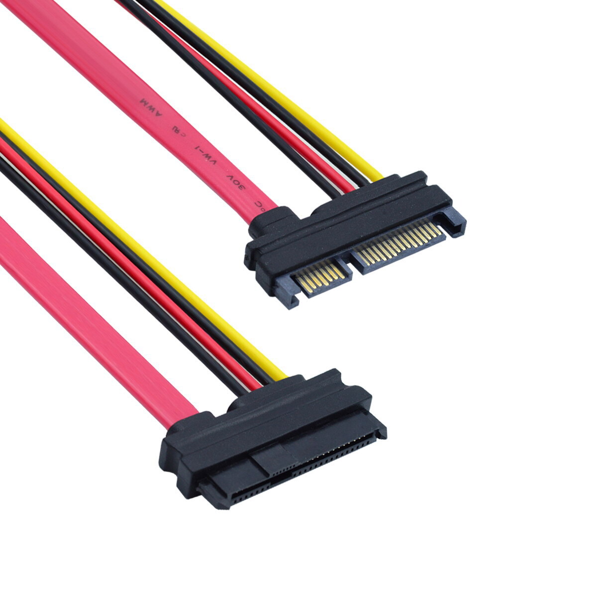SFF-8482 SAS 29 Pin to SATA 22Pin Hard Disk Drive Raid Extension Cable with 15P