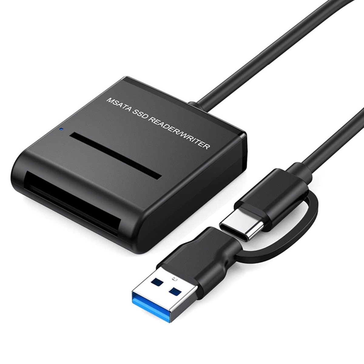 chenyang mSATA SSD Enclosure Reader/Writer,USB 3.0/USB C 5Gbps Desktop Black 