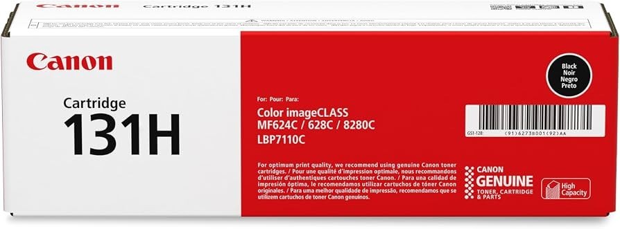 Canon 131H Black Toner Cartridge, High Capacity