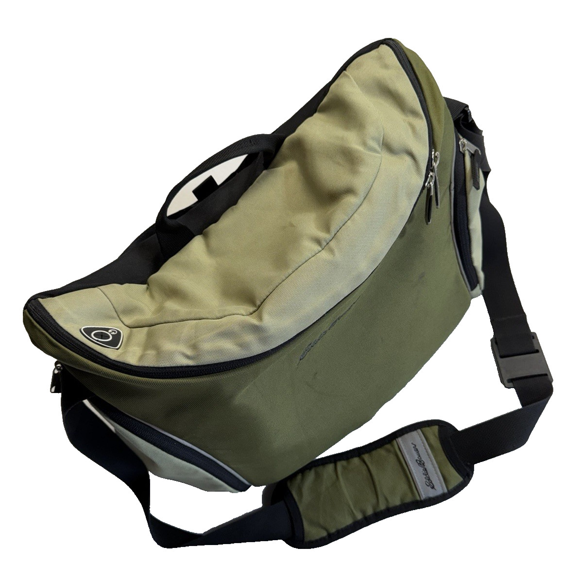 Eddie Bauer Olive Green Messenger Bag Laptop Travel Crossbody Shoulder Tote