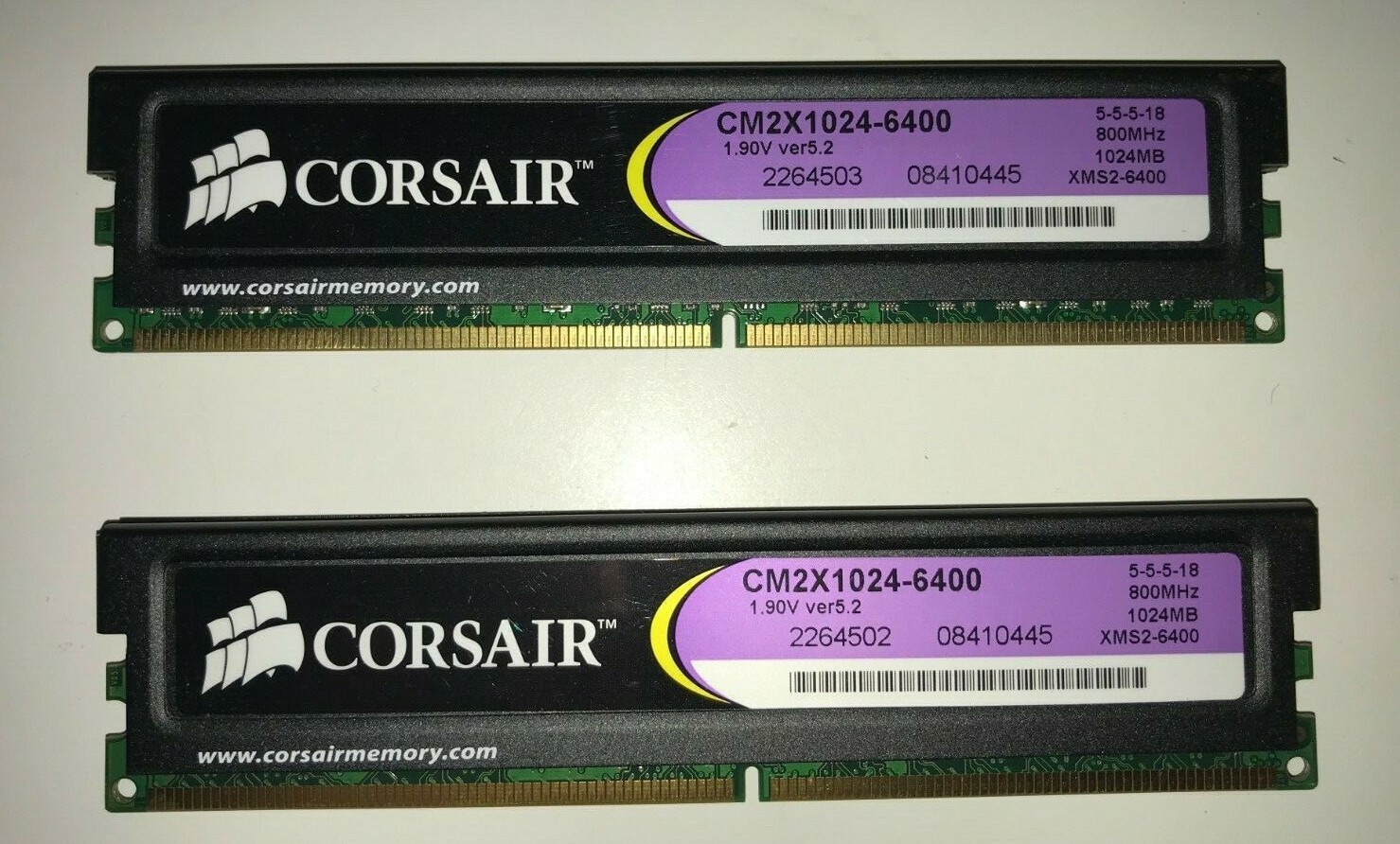 Corsair XMS2 Extreme Performance 2 x 1 GB DIMM 800 MHz DDR2 Memory PC2-6400