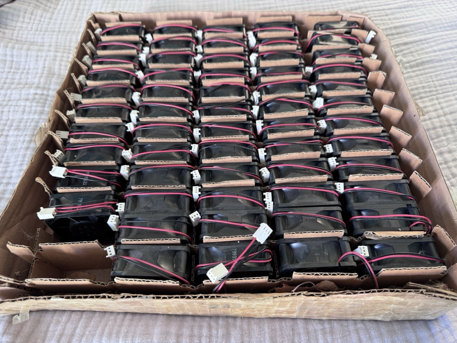 Lot of 58 NMB 2410ML-04W-B20 12V 0.16A Server Cooling Fan New Old Stock NOS Bulk