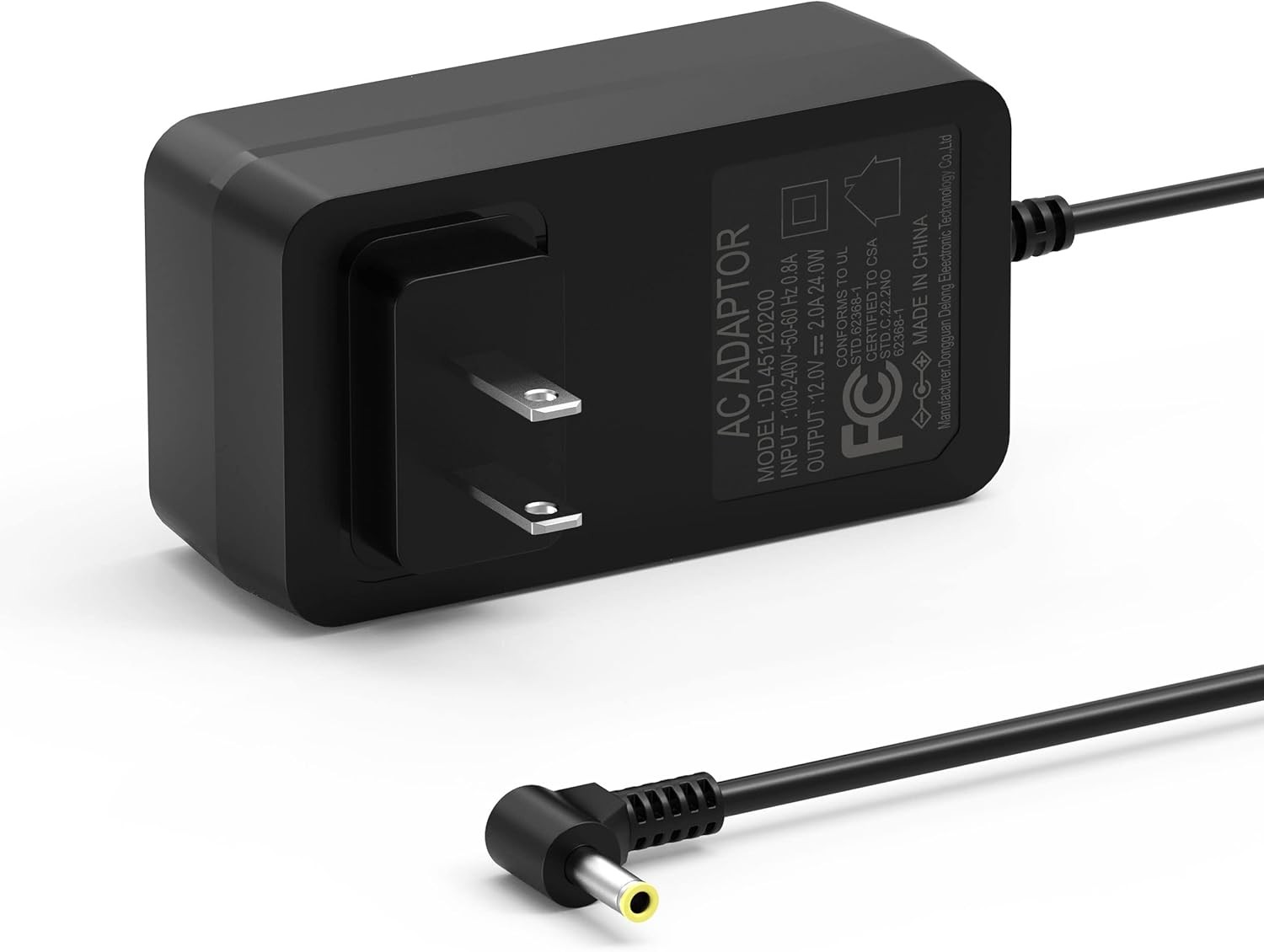 12V 2A Gateway Laptop Charger Power Adapter 24W 6.6FT Cord 3.5x1.35mm