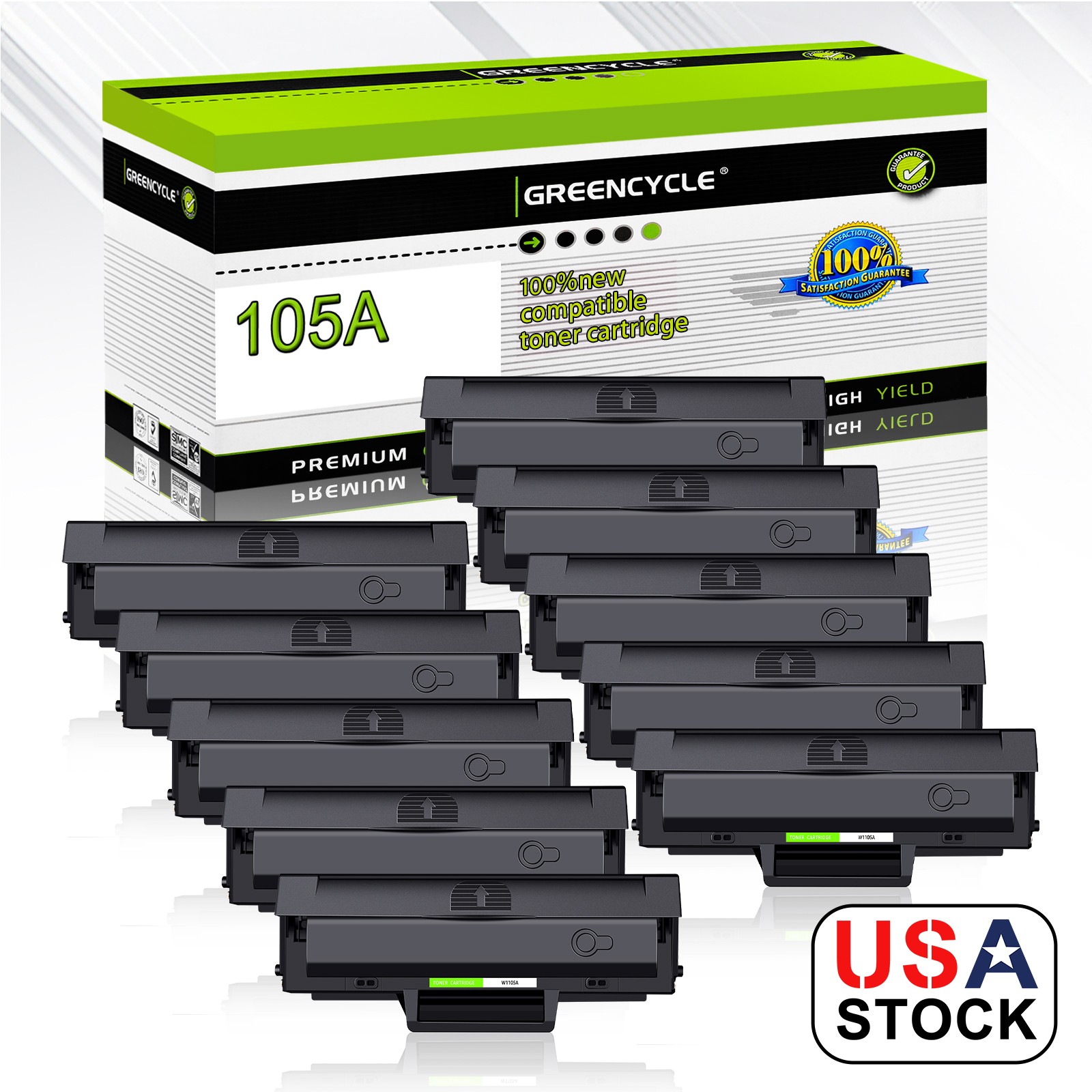 10PK 1105A 105A Toner Cartridge for HP LaserJet 135a 135w 137fnw MFP Printer