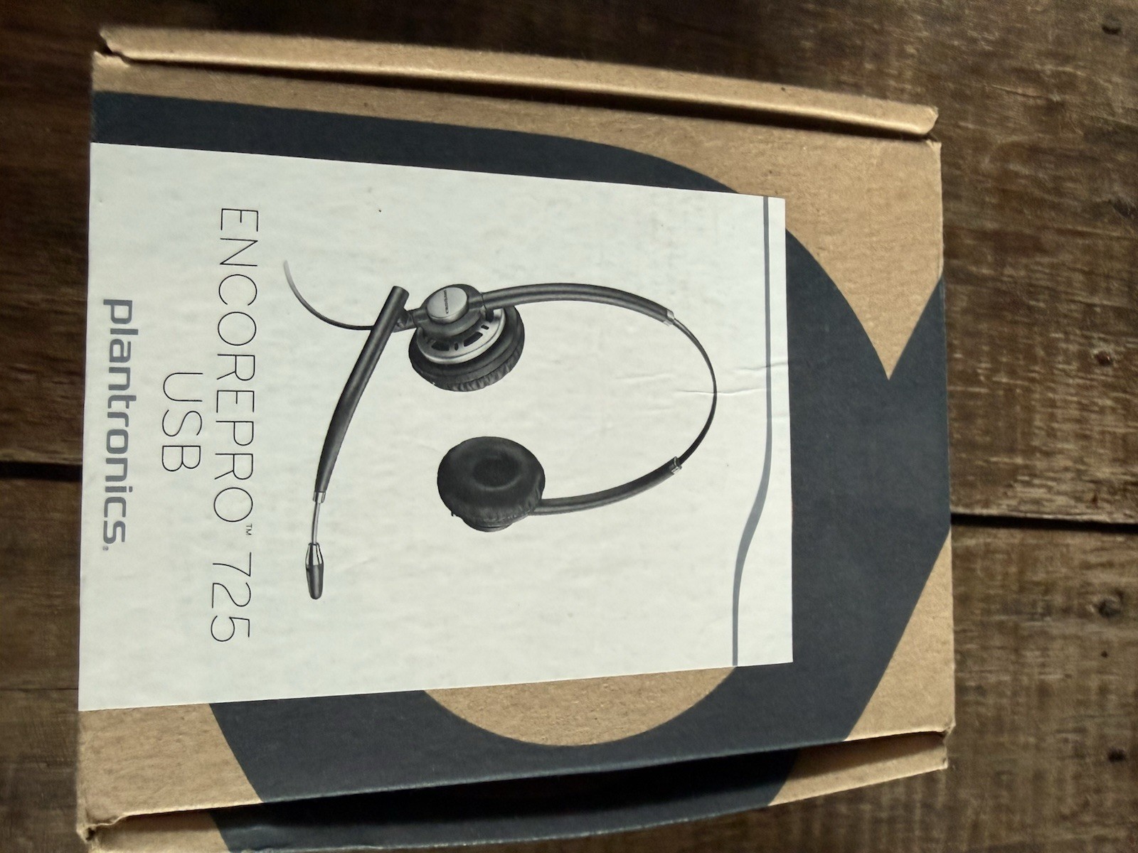 Plantronics EncorePro 725 USB Headset Double Earpiece Boom Mic Black