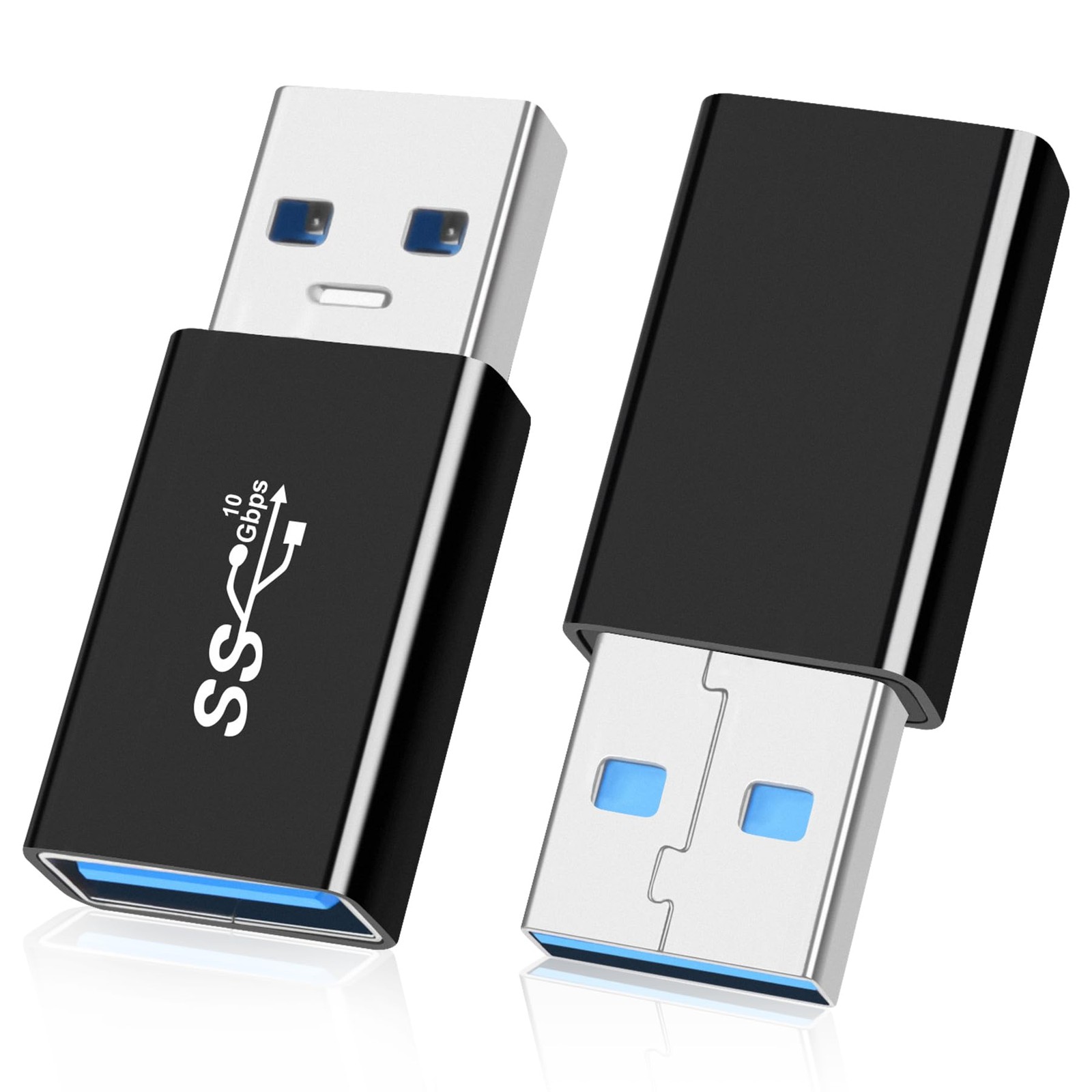 USB 3.0 to USB3.0 Female Adapter (2 Pack), OTG 3.0 USB A to 3.0 USB-A Expande...
