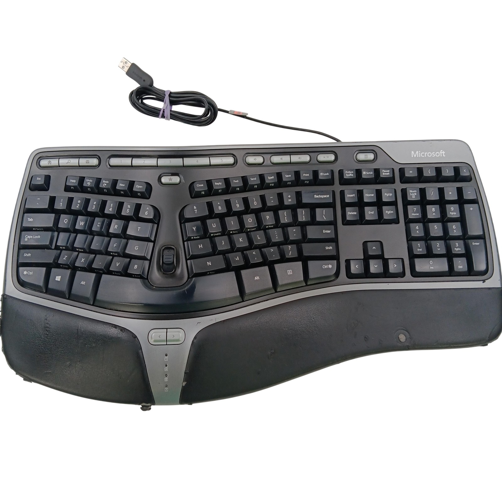 Microsoft Natural Ergonomic Keyboard 4000 USB Wired Black QWERTY PC Desktop
