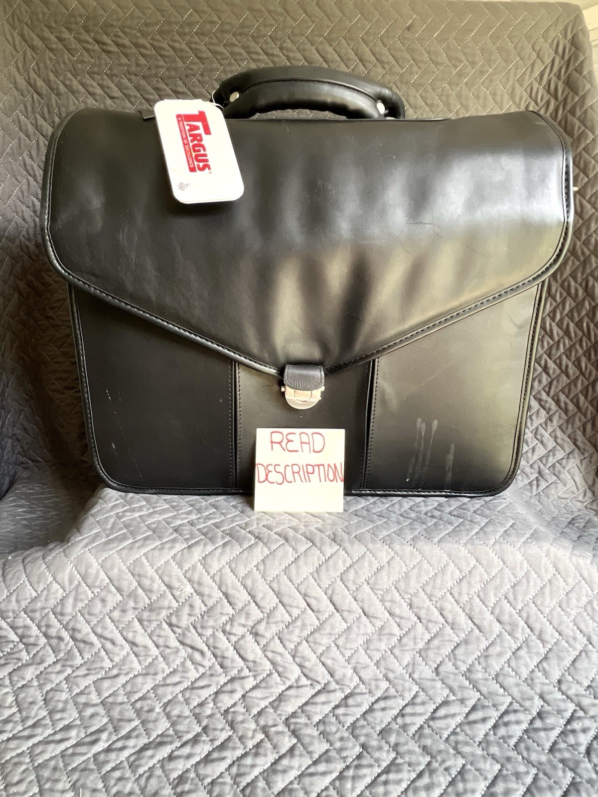 NEW Targus Black Platinum Leather Notebook Shoulder Bag Case Model CPLC1 ✳️ READ