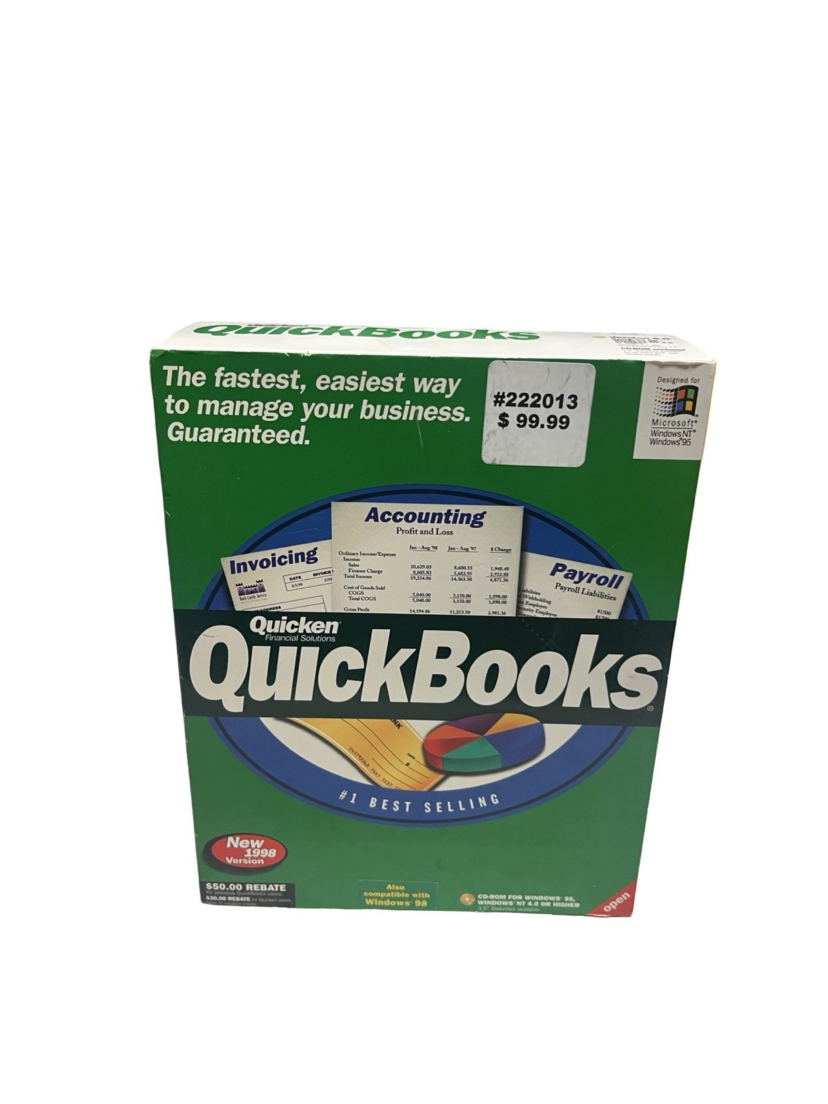 Quickbooks 1998 Version 6.0 Windows 1998 Quicken Software NEW SEALED