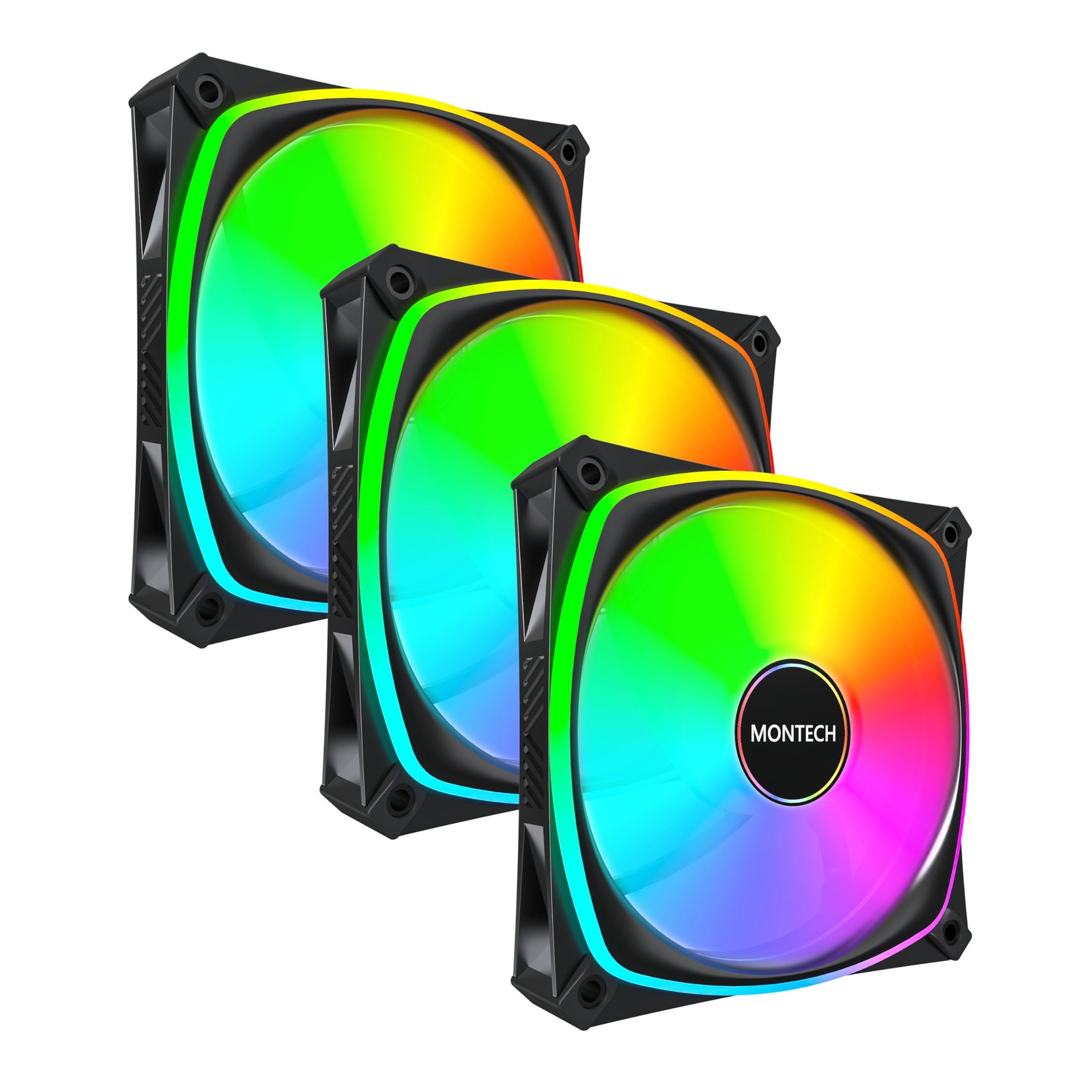 Montech RX120PB3IN1 RX120 Pro ARGB 120mm Fan Three Pack Black