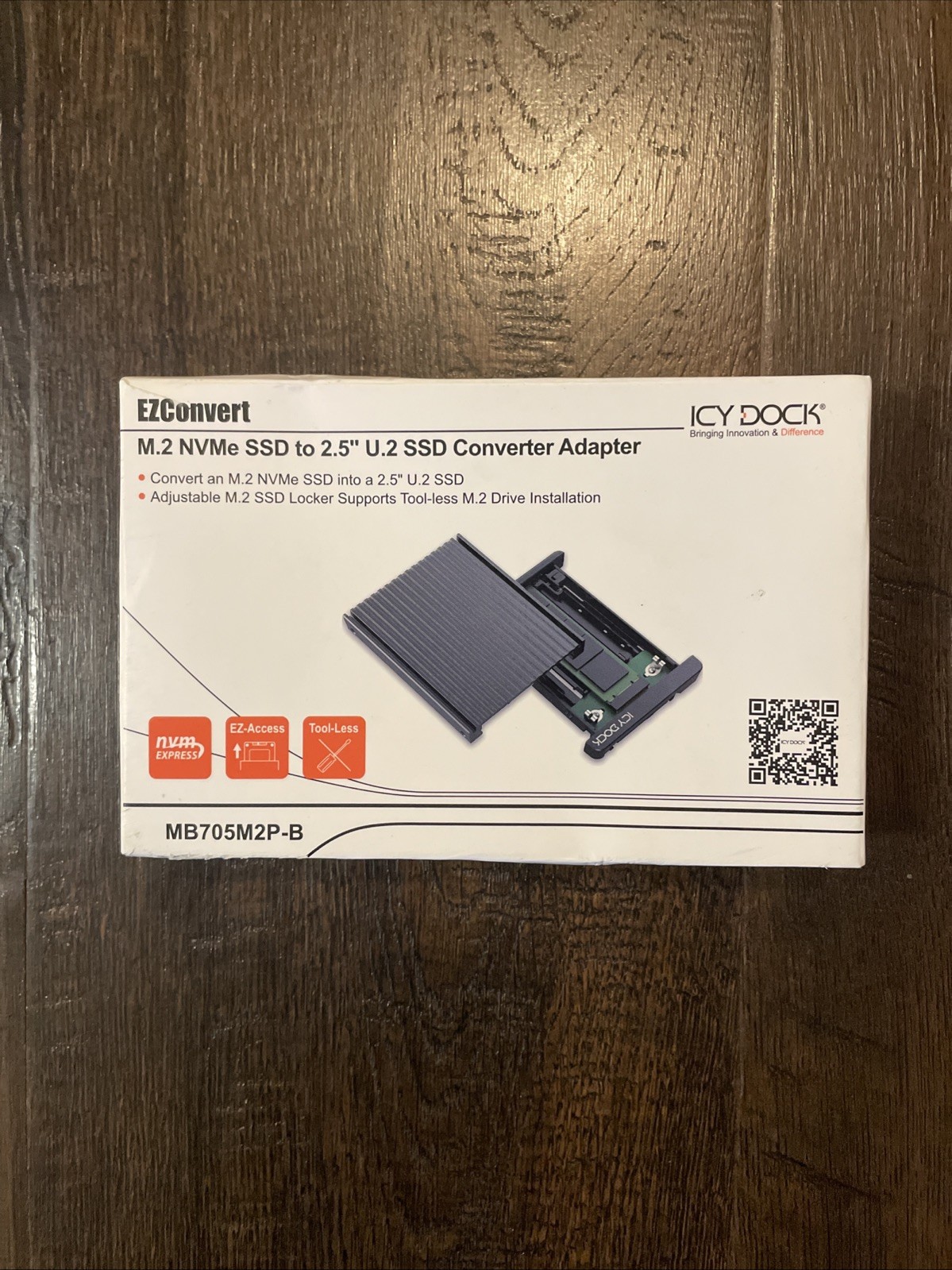 ICY DOCK MB705M2P-B NVMe M.2 SSD to 2.5 inch NVMe U.2 SSD Adapter