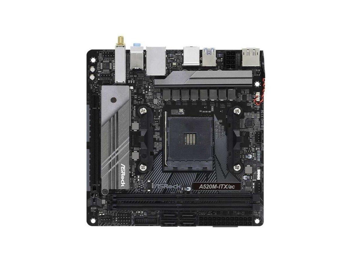 For ASRock A520M-ITX/ac motherboard AM4 2×DDR4 64GB HDMI+DP Mini-ITX Tested OK