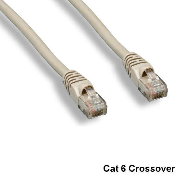 KNTK Gray 100ft Crossover Cat6 UTP Ethernet Patch Cord 24AWG Switch Router RJ45