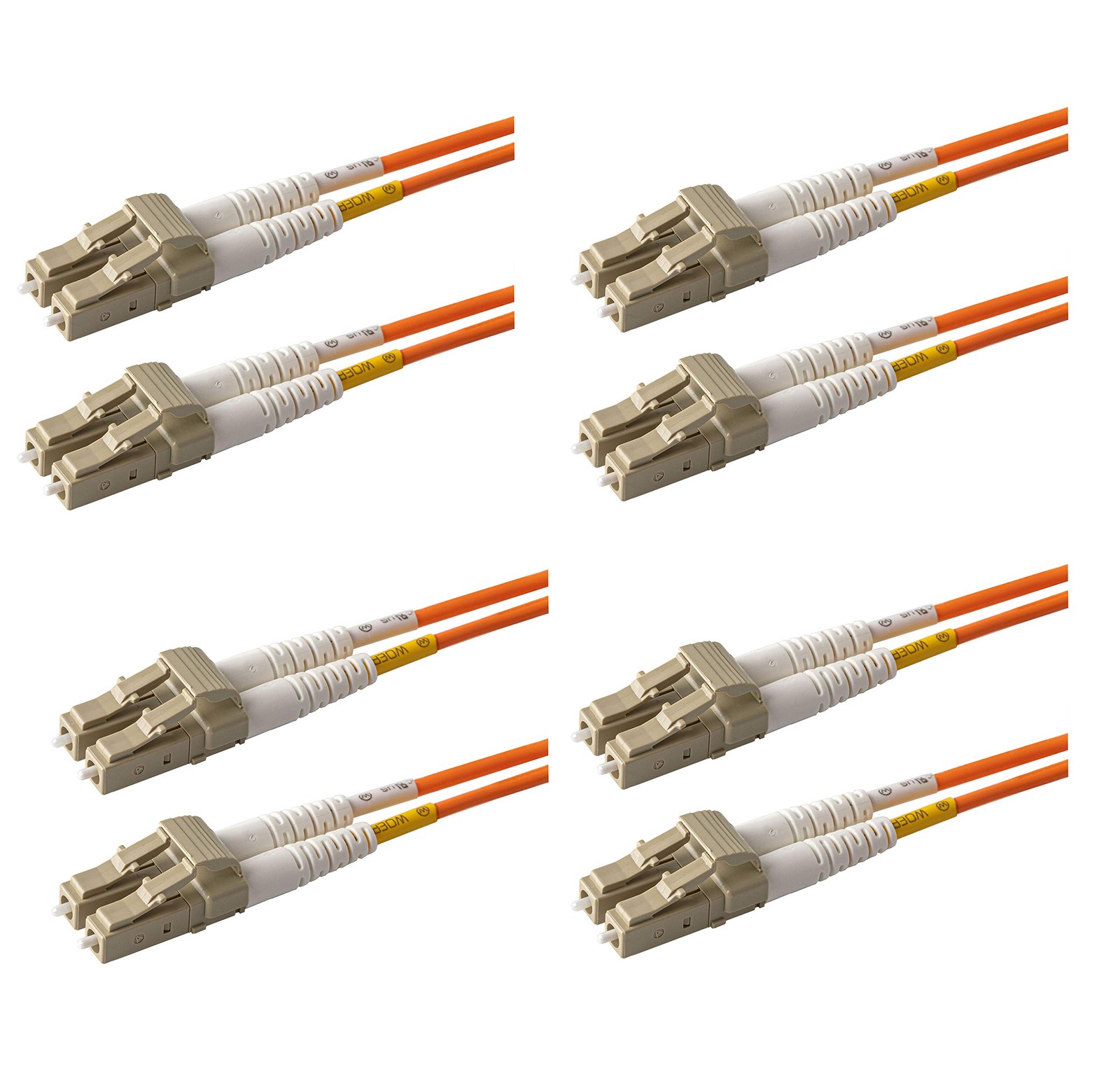 SpeedyFiberTX 4-Pack 10 Meter OM1 62.5/125 Fiber Optic Cable Duplex LC to LC