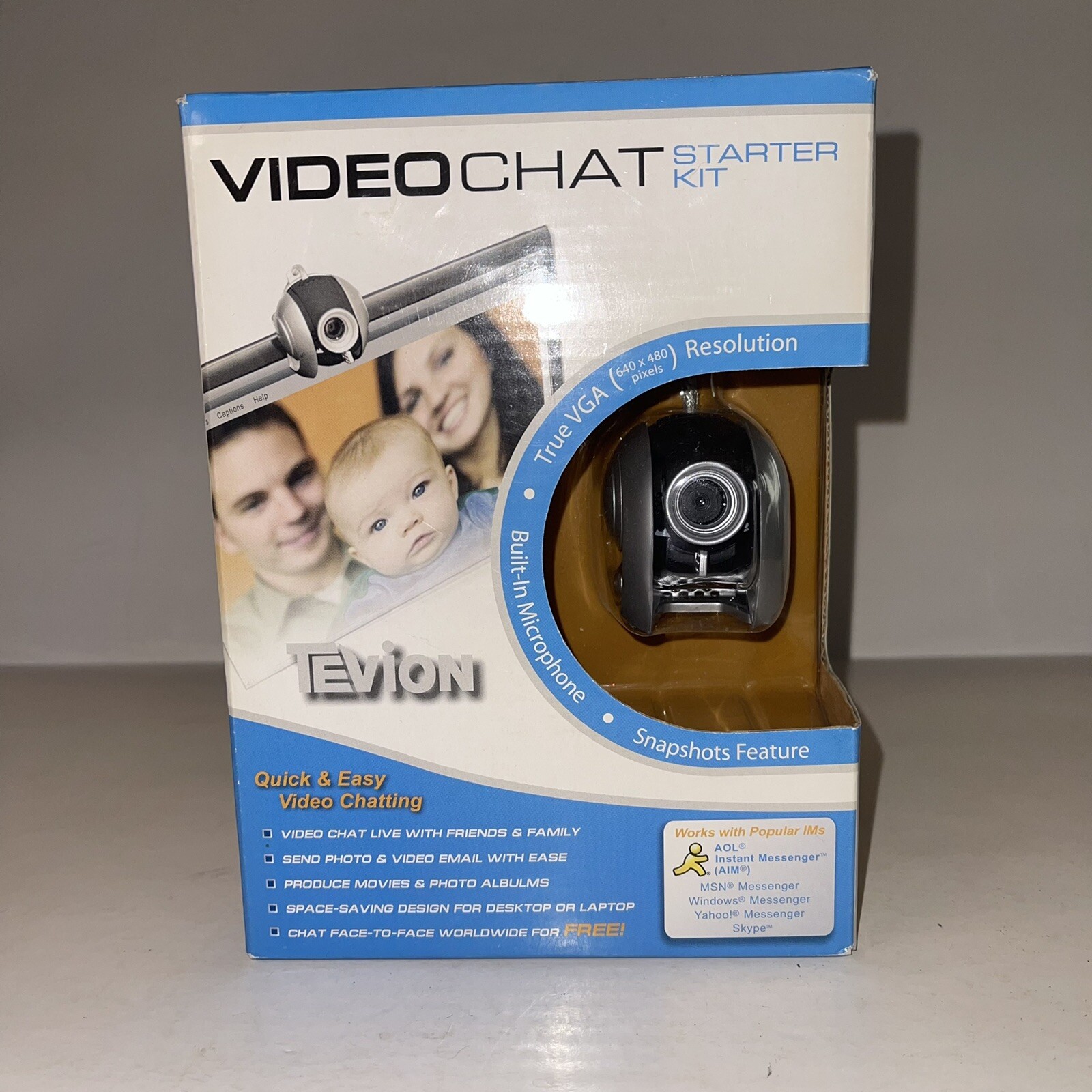 Tevion video chat web camera starter kit new in box e10