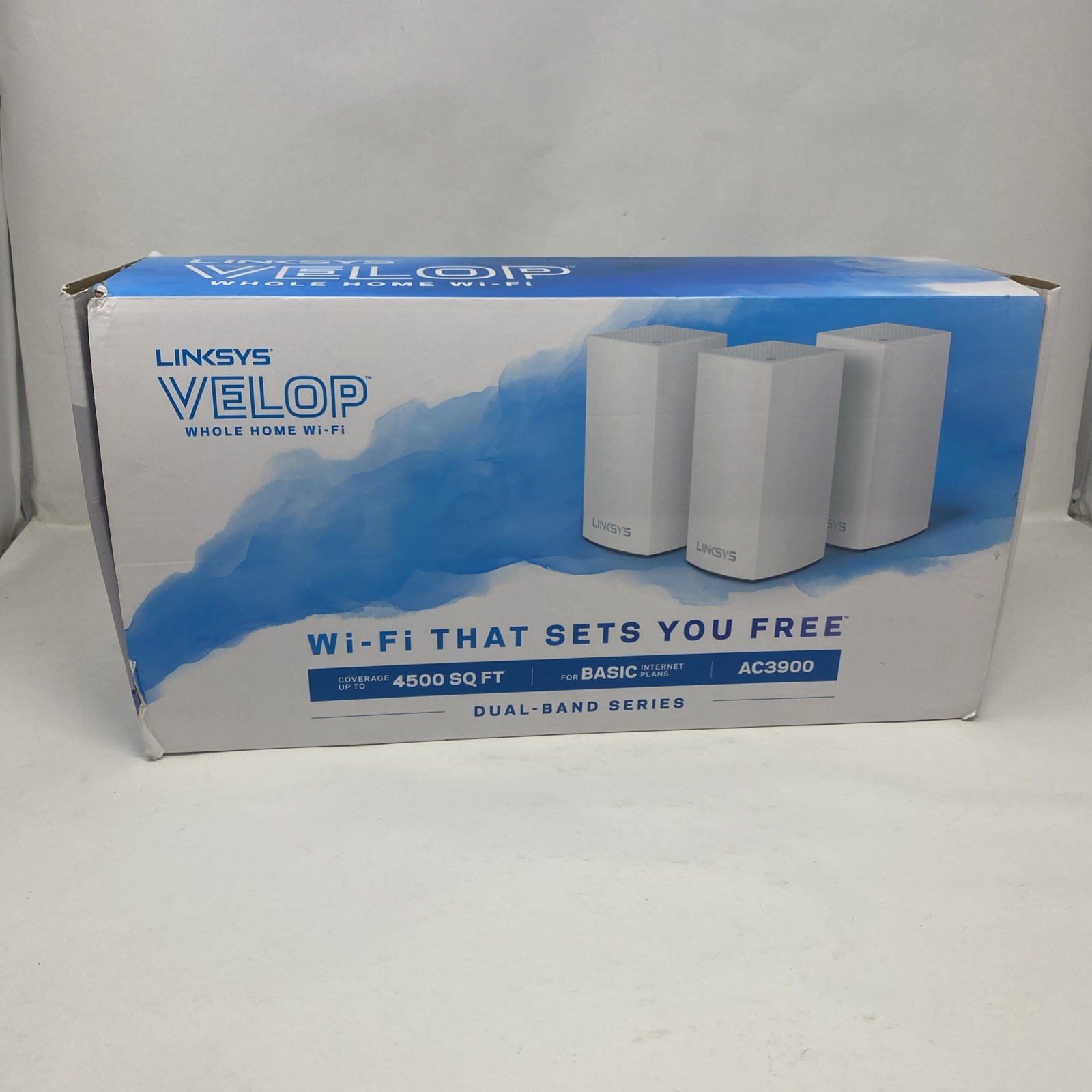 Linksys Velop WHW01 White Dual Band Series AC3900 Whole Home WiFi Router Set