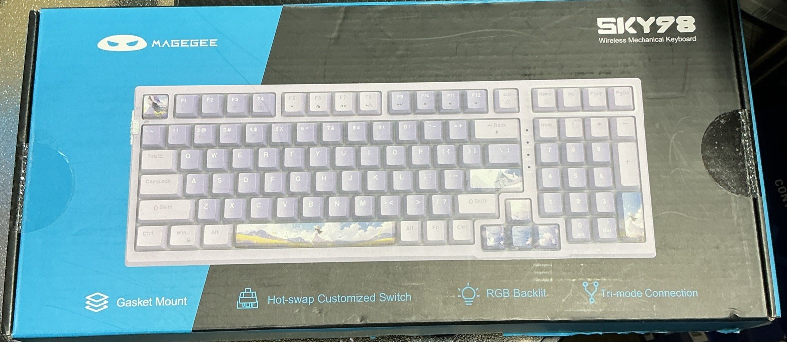 MAGEGEE Sky98 Keyboard RGB Backlit , Wireless ,