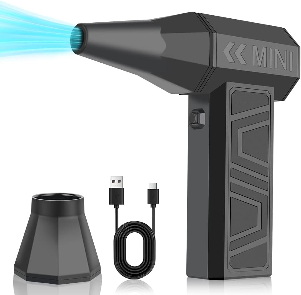 X3 Cordless Air Duster 130,000RPM High-Speed Mini Blower, 4-Gear Adjustable Powe