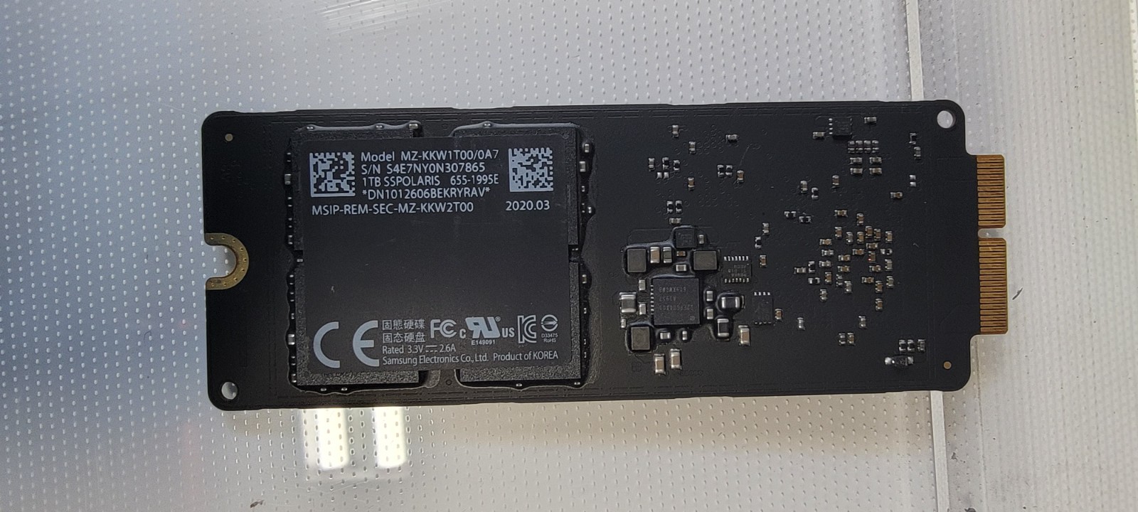 Apple Samsung 1TB NVMe SSD SSPOLARIS 655-1995E MZ-KKW1T00/0A7 iMac Mac Pro