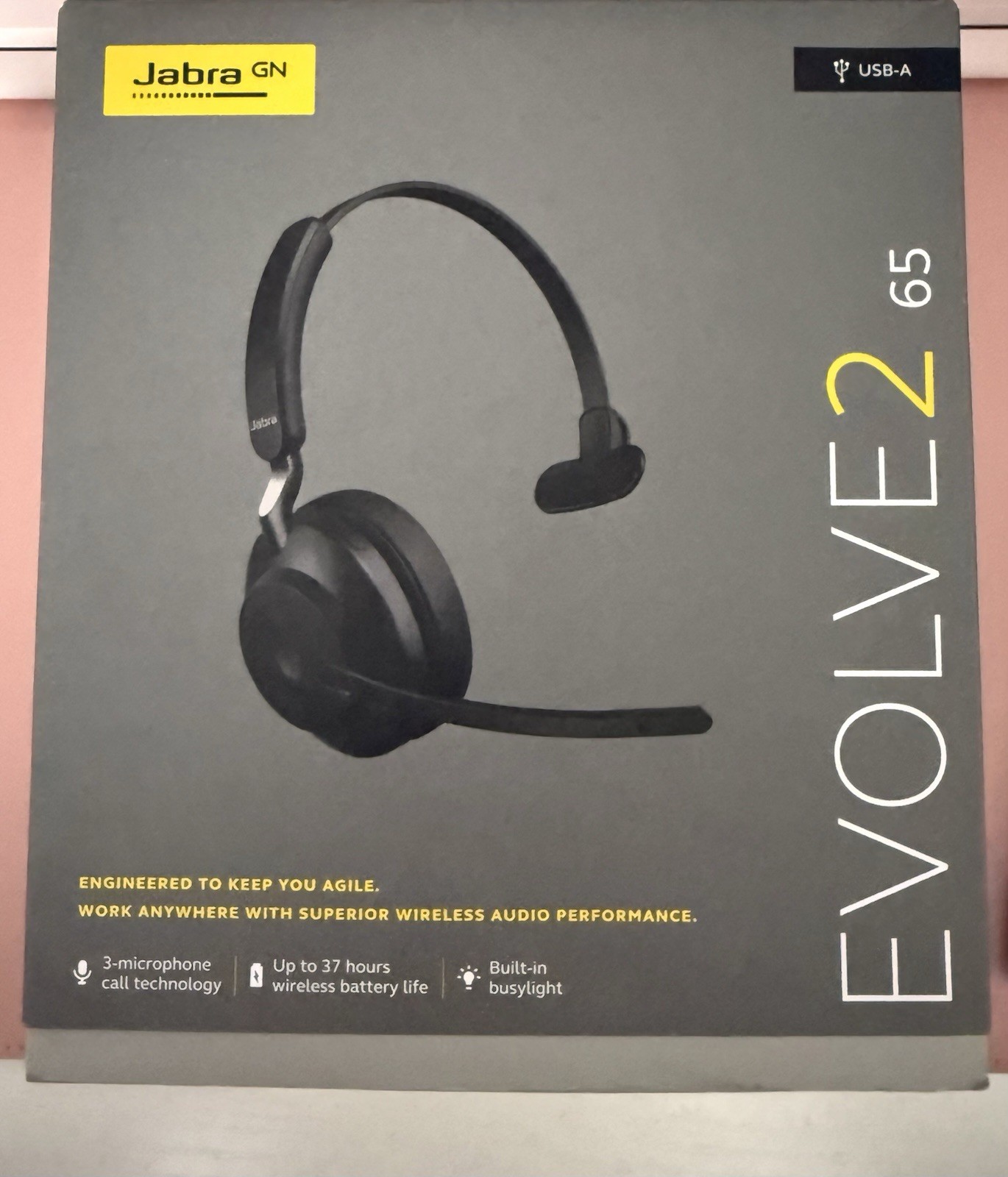 Jabra Evolve2 65 Stereo USB-C/Bluetooh Wireless Headset with Case