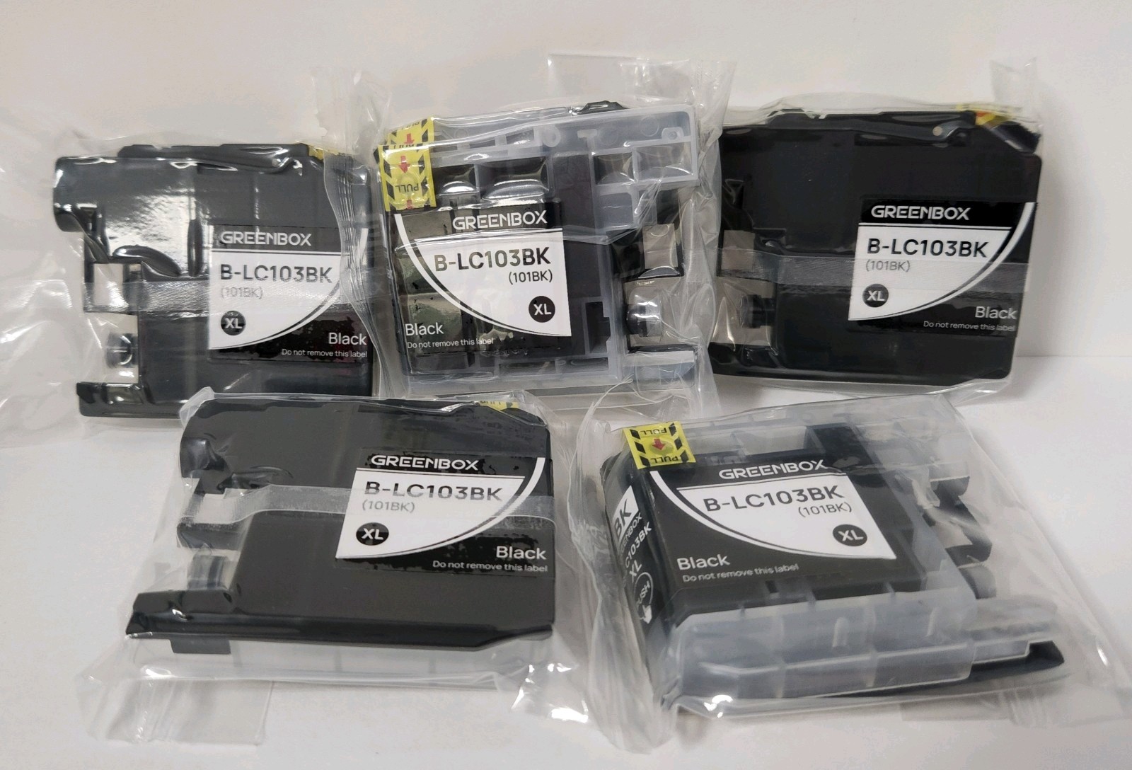 Greenbox B-LC103BK Ink Cartridges (Lot of 5) – New/Sealed