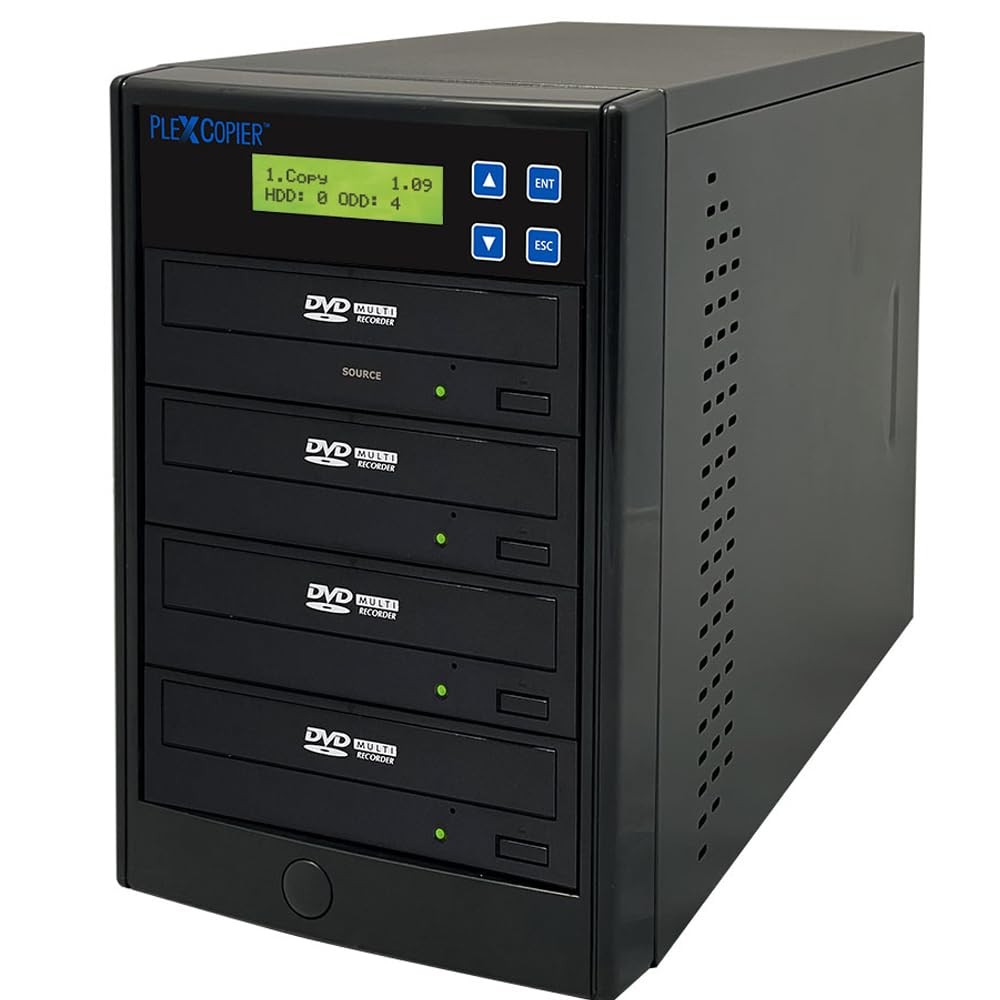 PlexCopier 24X 1 to 3 CD DVD M-Disc Supported Duplicator Copier Tower with Fr...