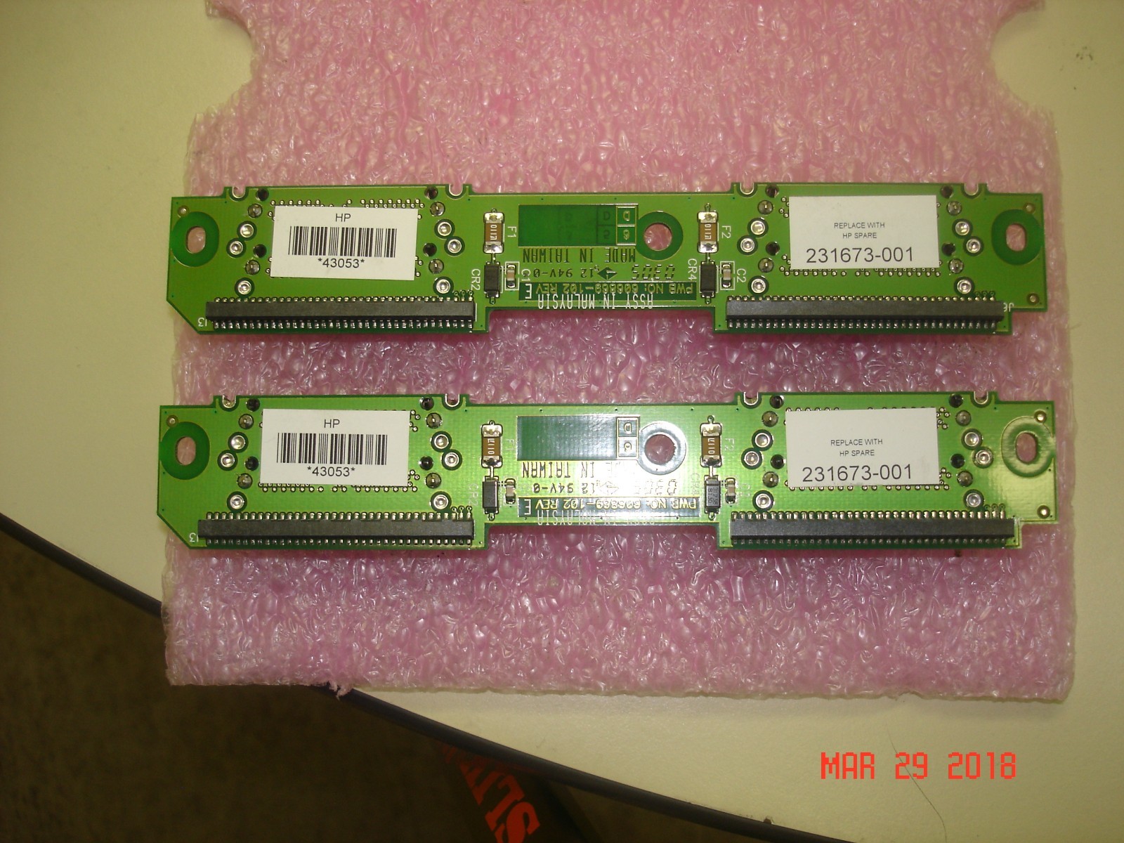 LOT OF 2 HP 231673-001 HD I/O SCSI MOD W/ 4 CONNECTORS FOR MSL5052/606869-002 