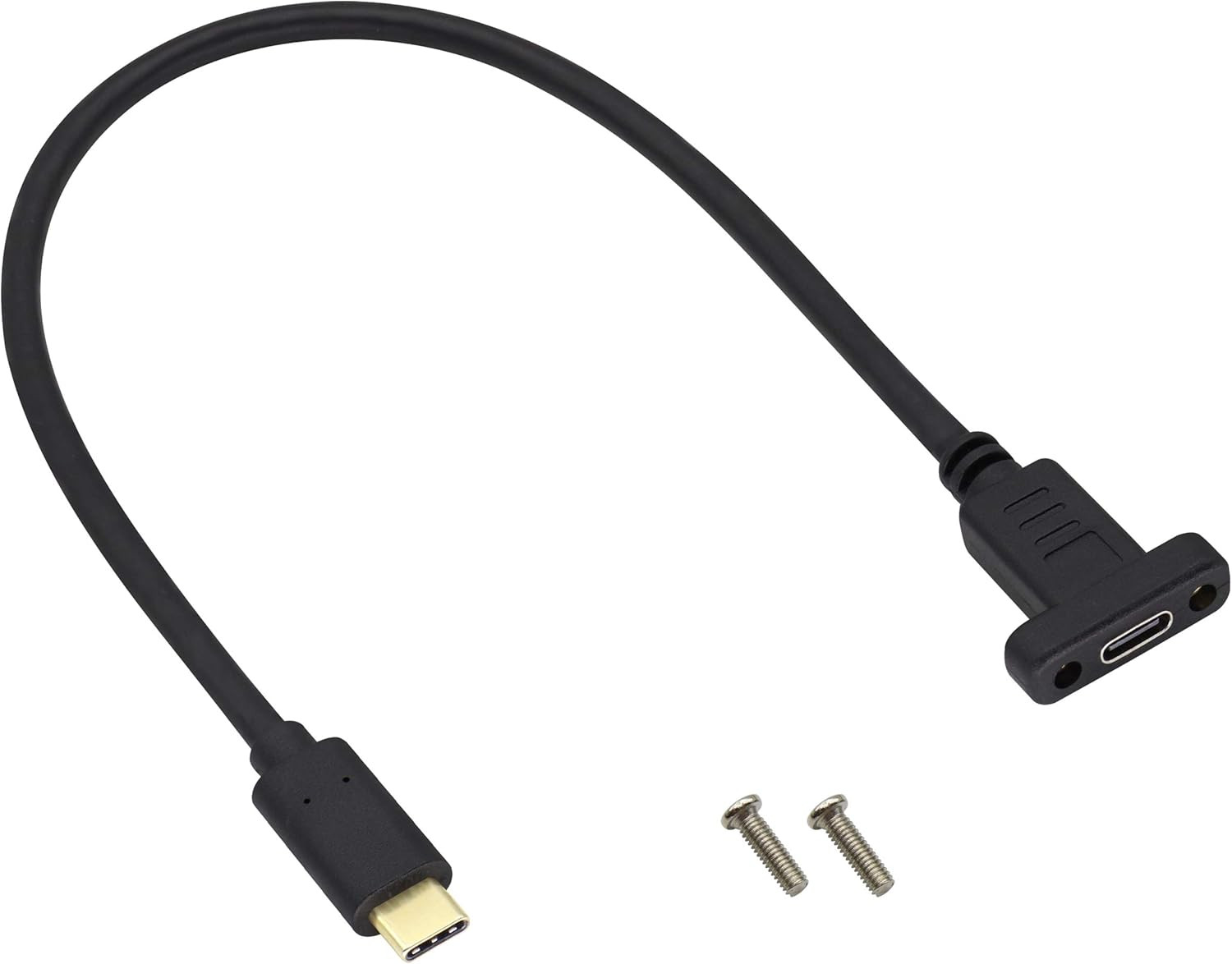 USB Type C 3.1Panel Mount Adapter Cable USB-C 3.1 Gen2 10Gbps Male to USB C