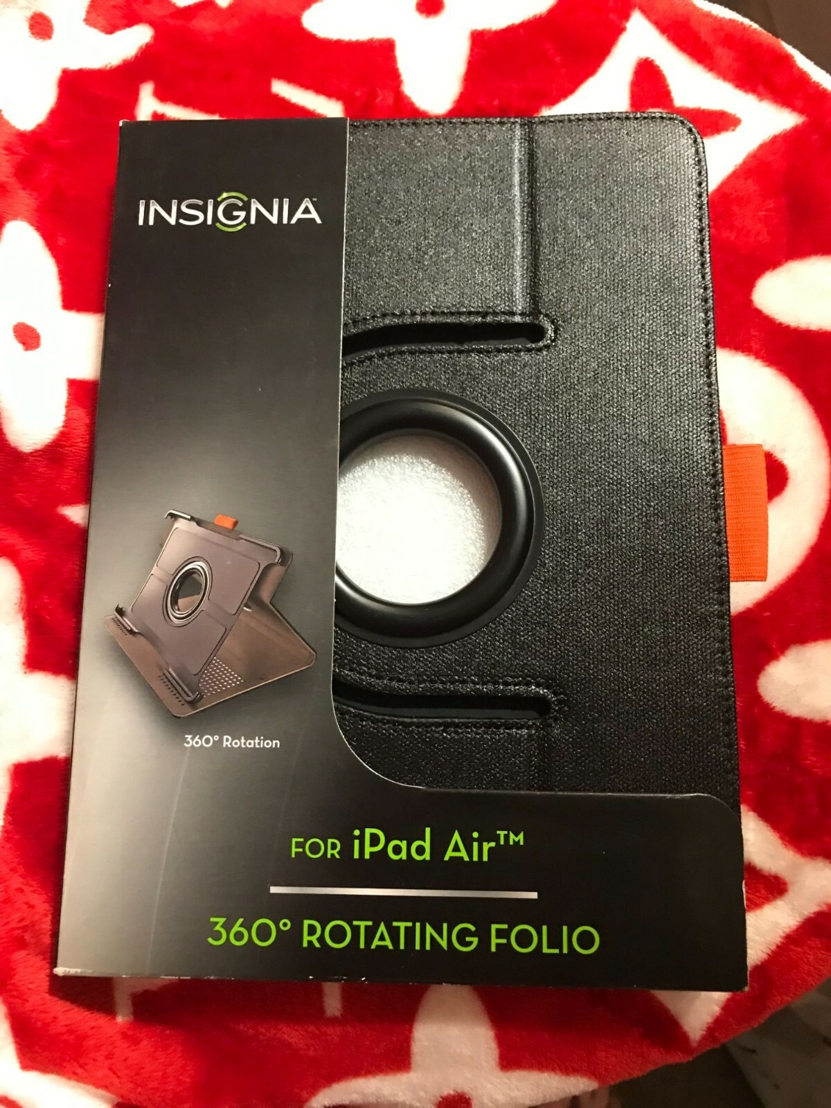 Insignia iPad Air 360' Rotating Folio Cover/Stand Black