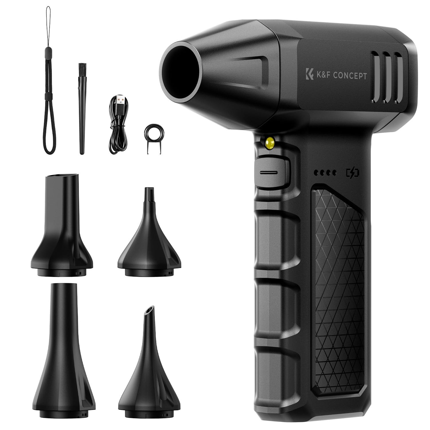 ** NEW Cordless Air Duster | Rechargeable | 5 Nozzles | LED | Type C Charging