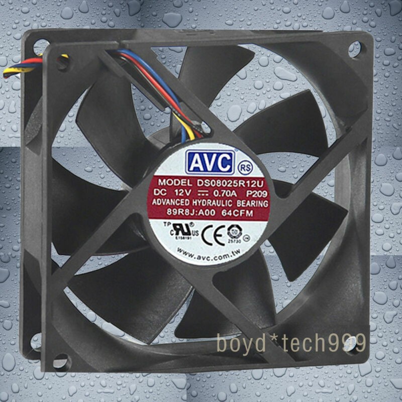 Cooling Fan AVC DS08025R12U DC12V 0.7A P016 8025 8CM 80MM 80X80X25MM 4pin