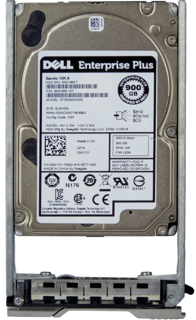 HARD DRIVE DELL 0GKY31 GKY31 ST900MM0006 900GB 10000RPM 64MB SAS-2 2.5" inch