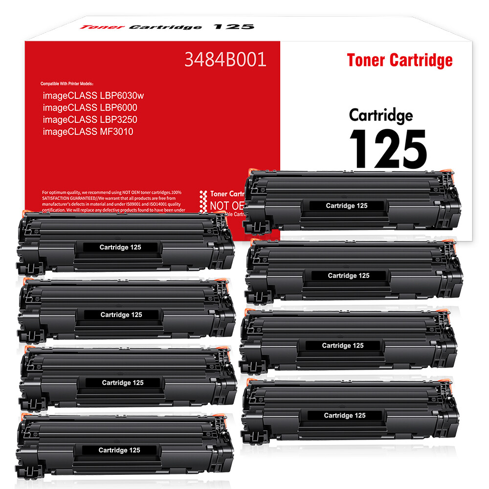 8X Black Toner for Canon 125 ImageClass LBP6000 LBP6020 LBP6030w MF3010 Printer