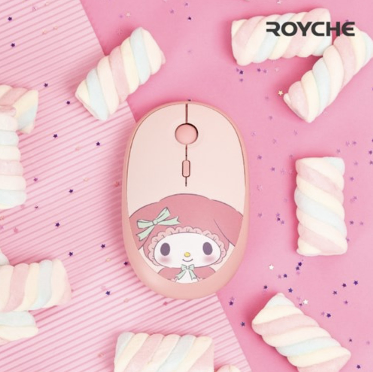 ROYCHE Sanrio My Melody & Kuromi Multi Pairing Wireless Mouse.