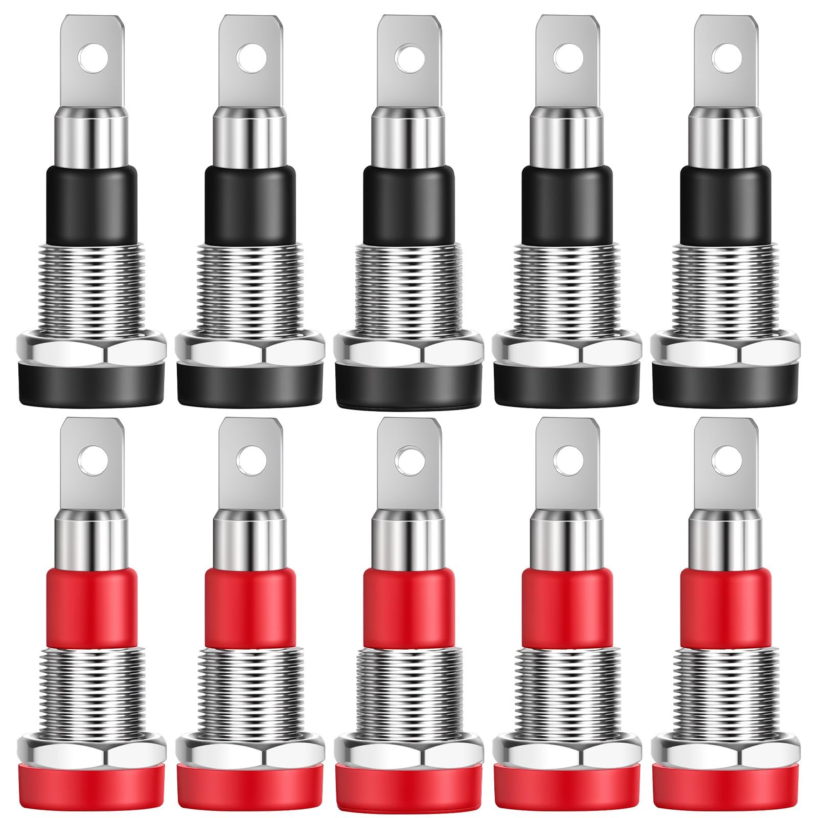 10 Pcs 4mm Female Banana Plug Connectors, Copper Jack Sockets Mount...