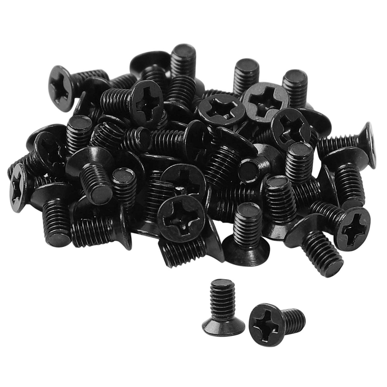 50pcs M3 x 4.7mm Black Hard Drive Mounting Replacement Screws for Laptop HDD