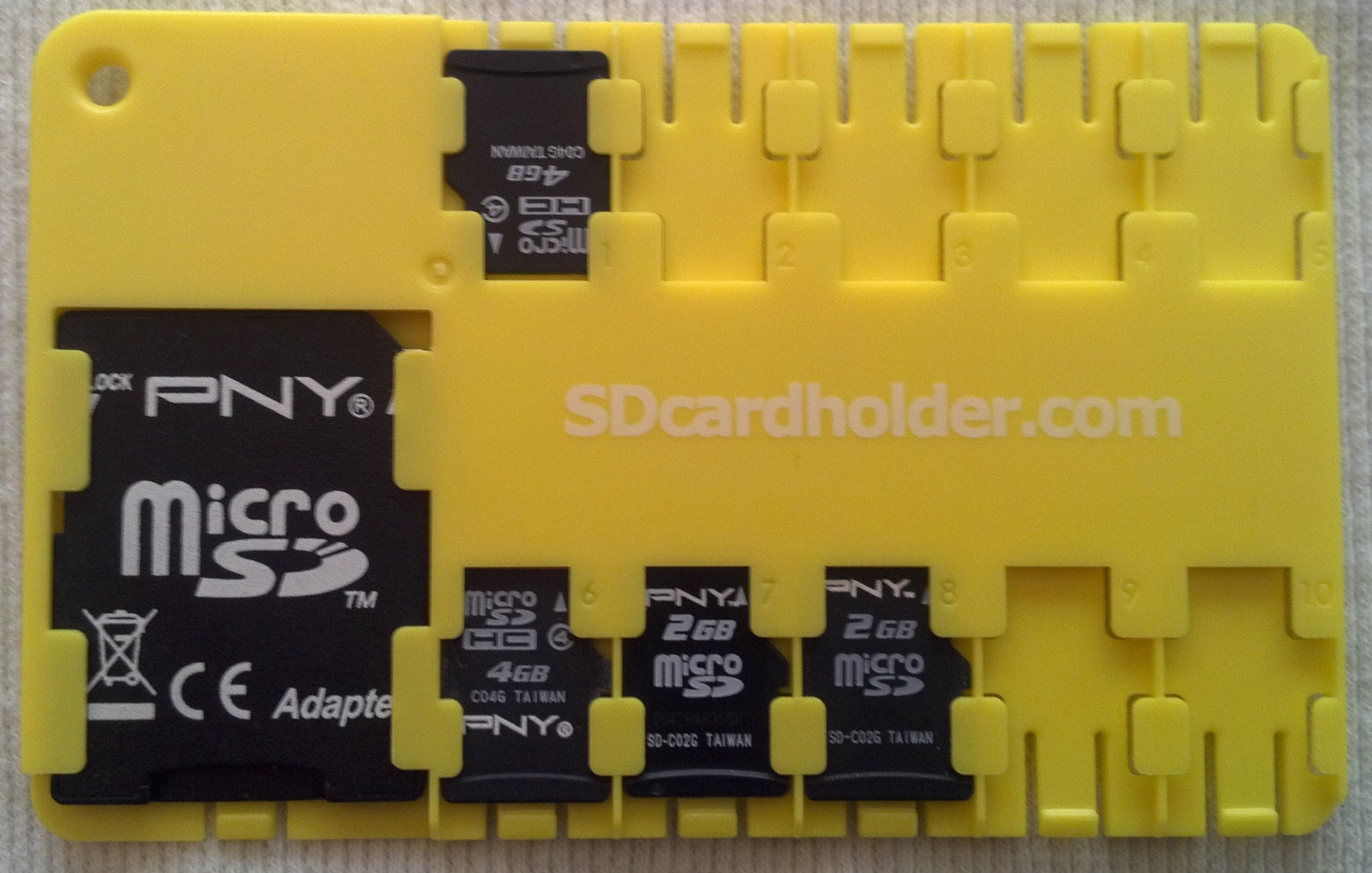 Micro SD Card Holder Storage Wallet Case SD/SDHC/SDXC Yellow USA Shipper
