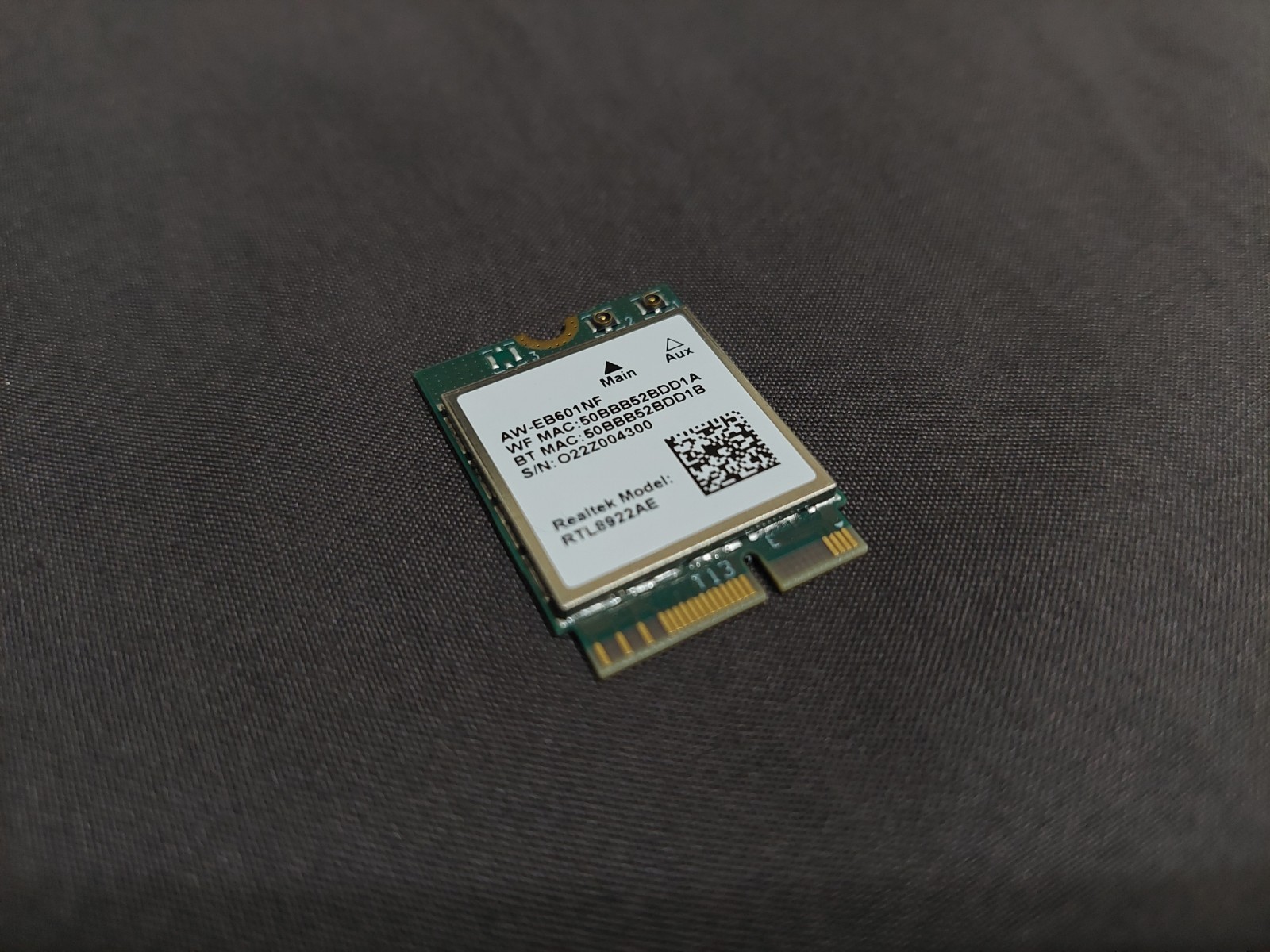 Realtek RTL8922AE Wireless Network Card WIFI 7 - BT 5.4 (AW-EB601NF) - M.2 2230