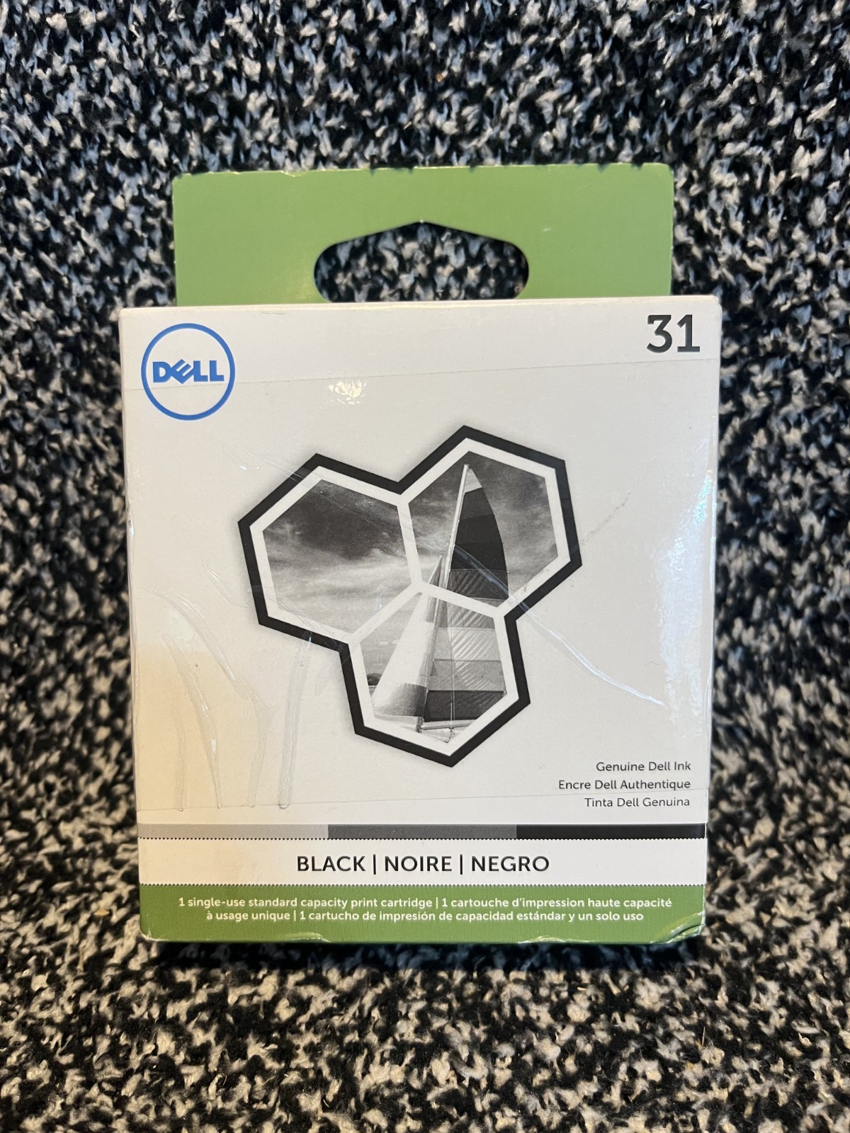 Dell 31 Black Ink Cartridge OEM Printer Models V525w, V725w 200 Pages MYVXX