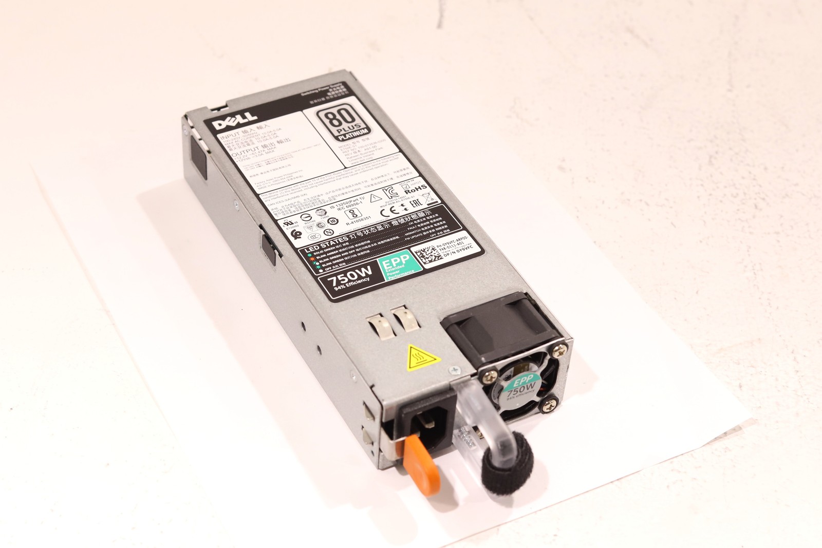 Dell E750E-S1 750W Server Power Supply For PowerEdge R740/R640 Dell P/N: 0Y9VFC