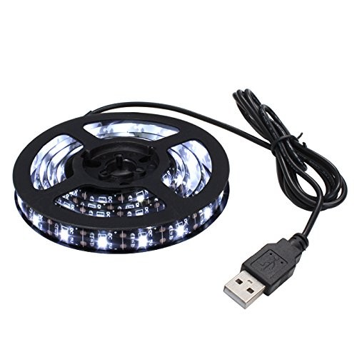 Kaito Denshi USB LED Strip Light 50cm 5V Waterproof Cuttable White Japan Import