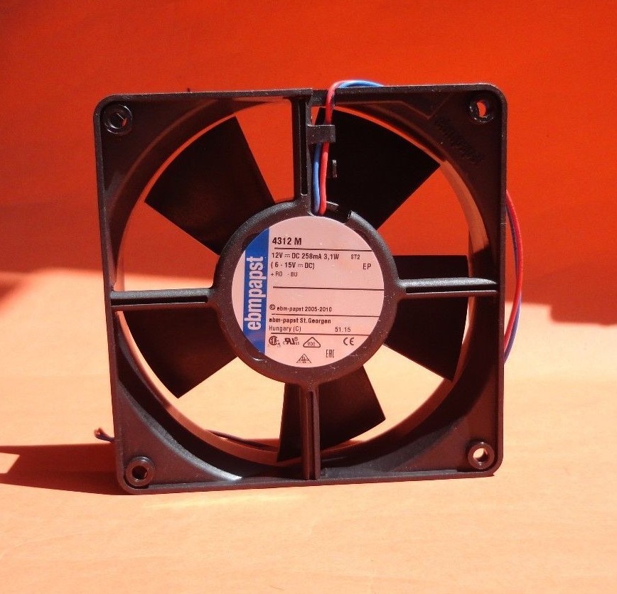 12V DC PAPST EBM PAPST FAN AXIAL FAN MODEL 4312M 119x119x32mm