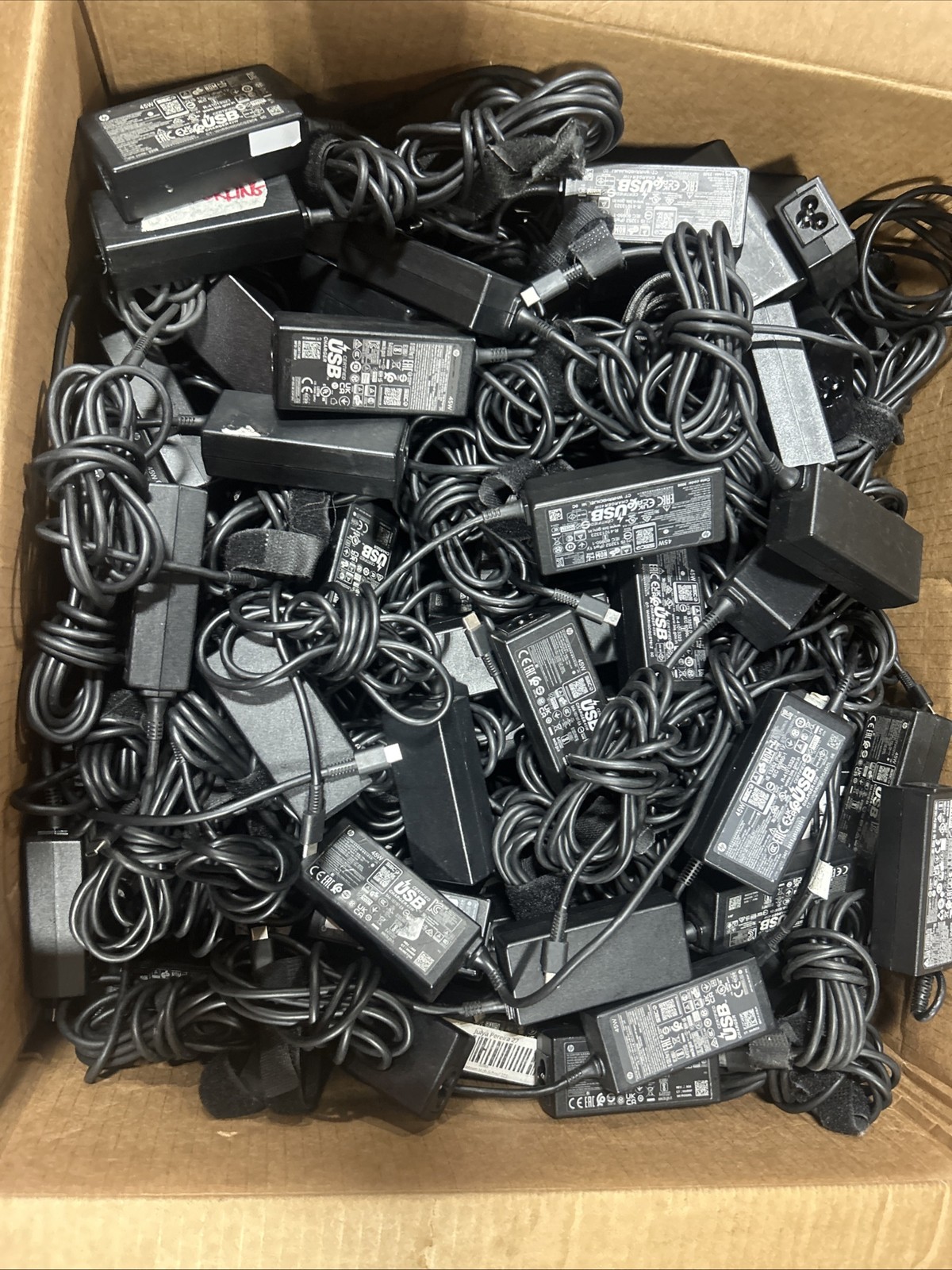 Lot of 10 HP USB-C 15V 3A 45W Genuine Original AC Power Adapter Charger