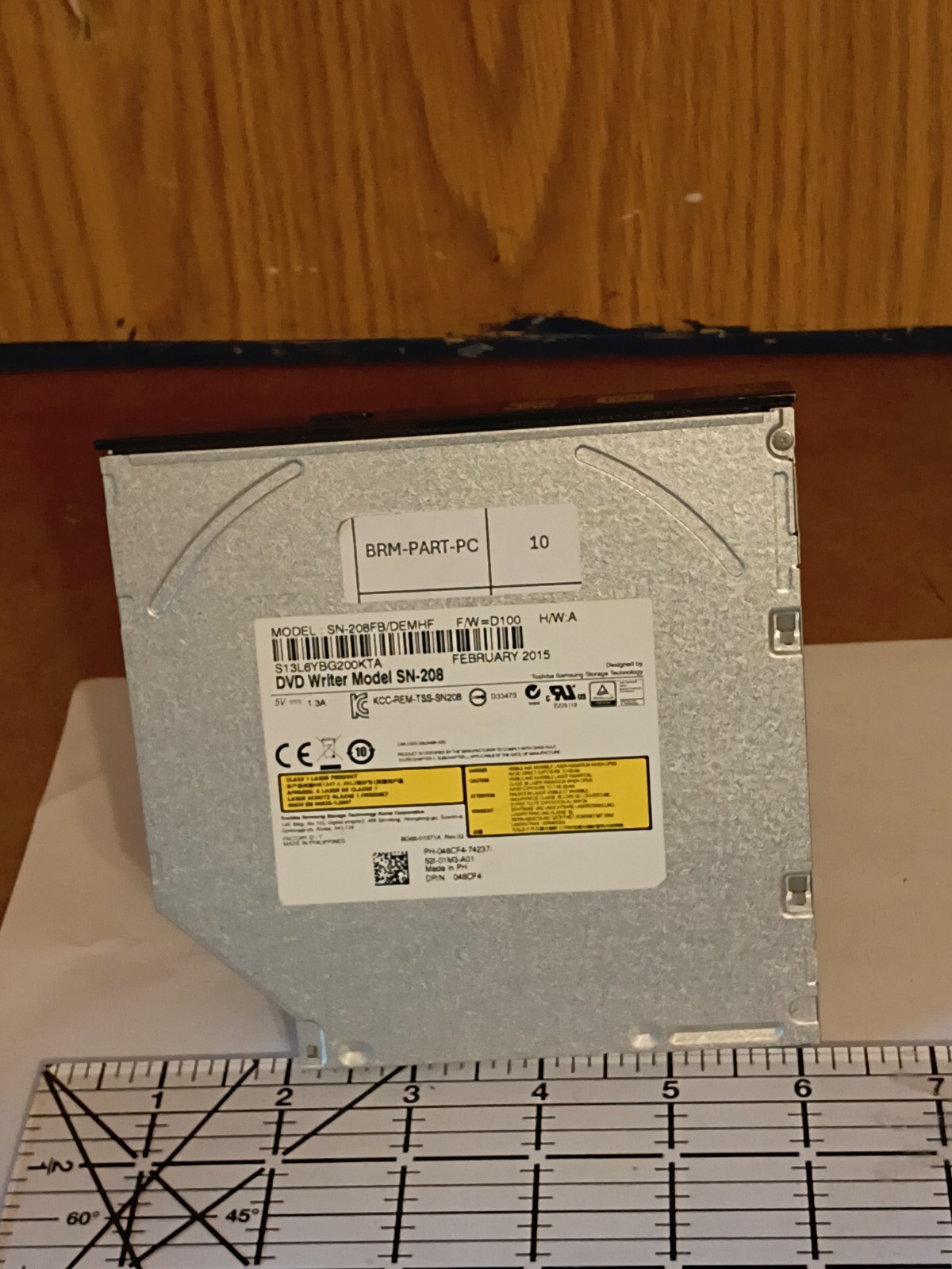 Dell TSST SN-208FB 12.7mm Slim SATA DVD±RW Writer Drive DP/N 048CF4