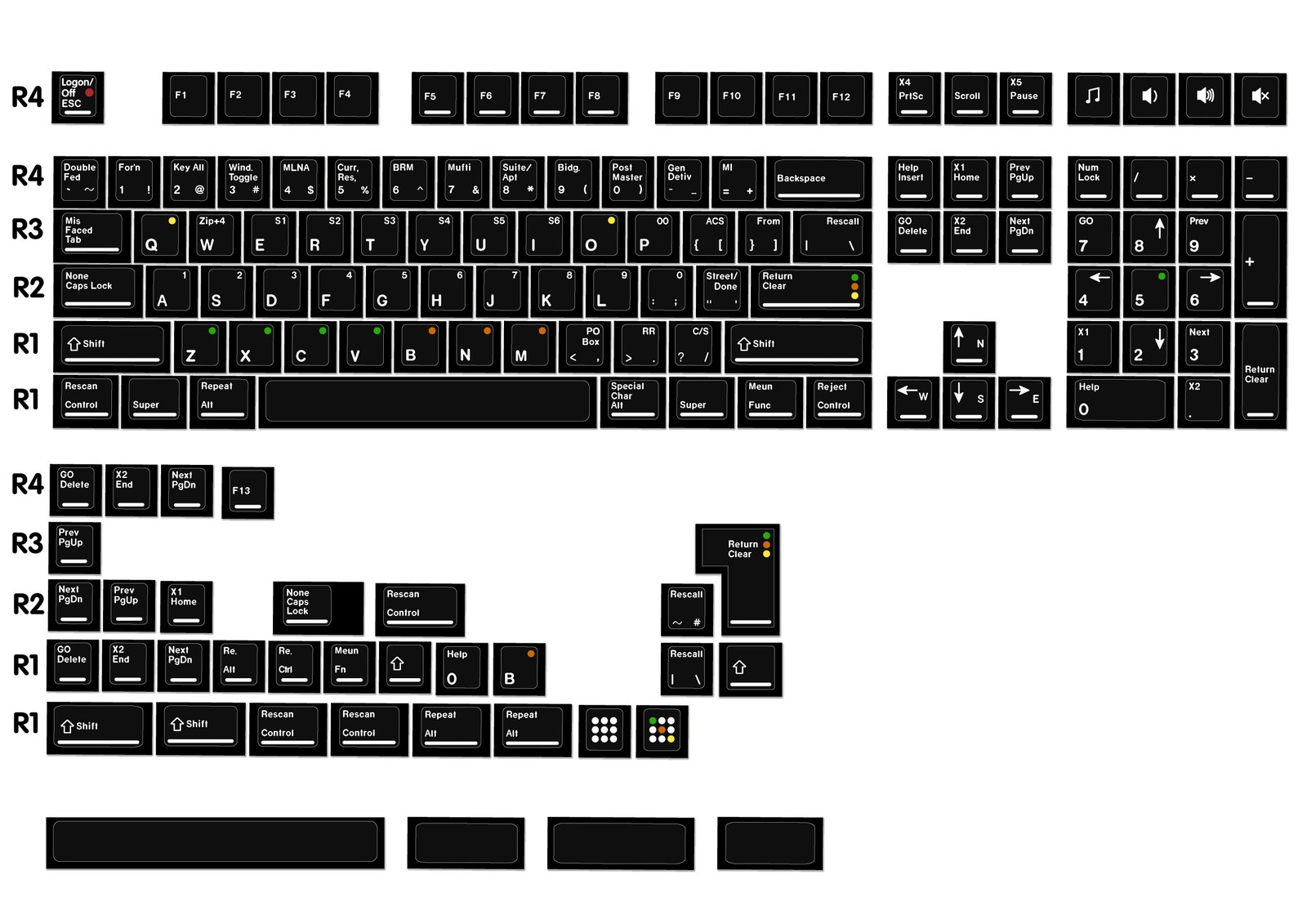 1.7mm Thickness Black All-subs Cherry Profile PBT Keycap Set